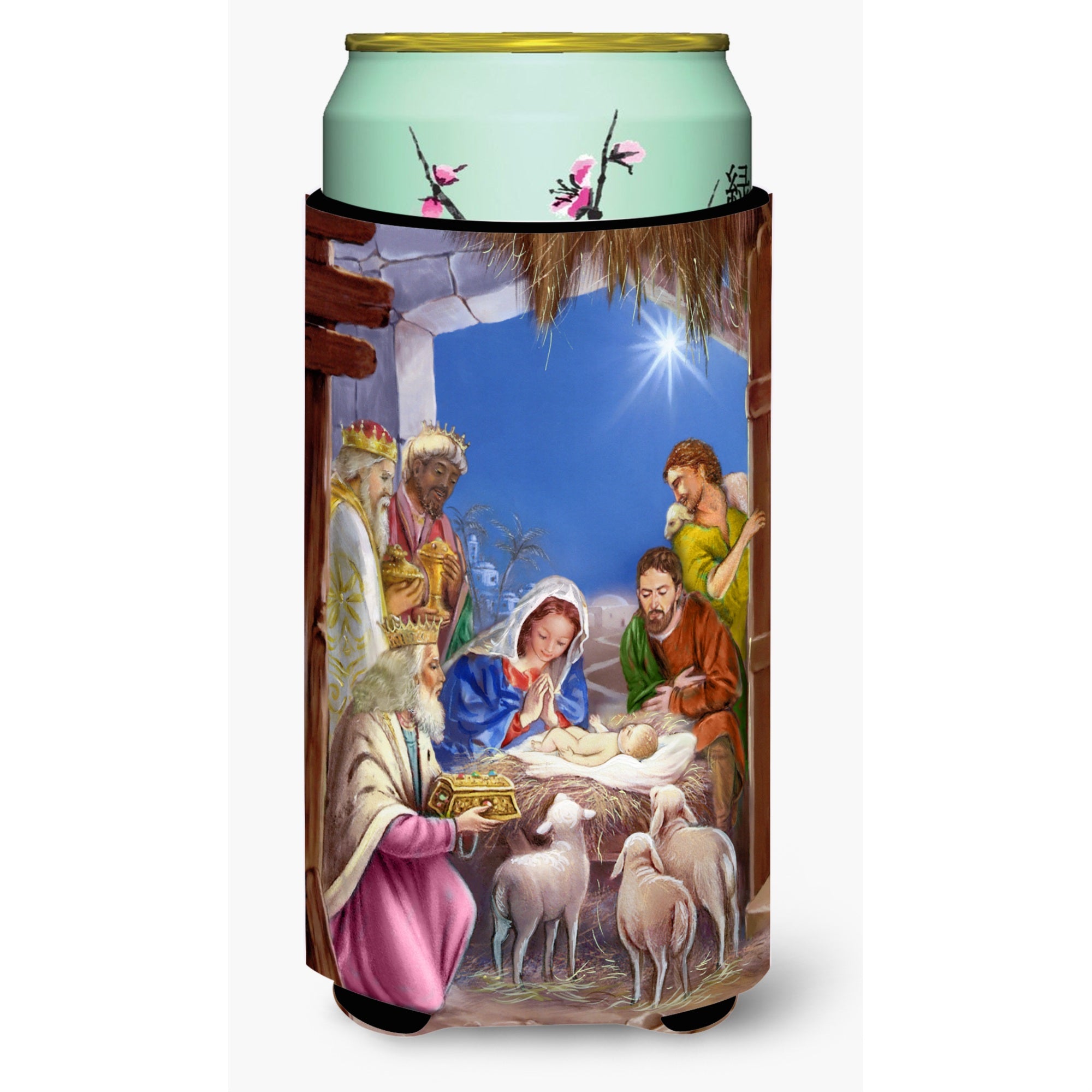 Caroline'S Treasures The Wise Men At The Nativity Christmas Tall Boy Koozie Hugger, Multicolor