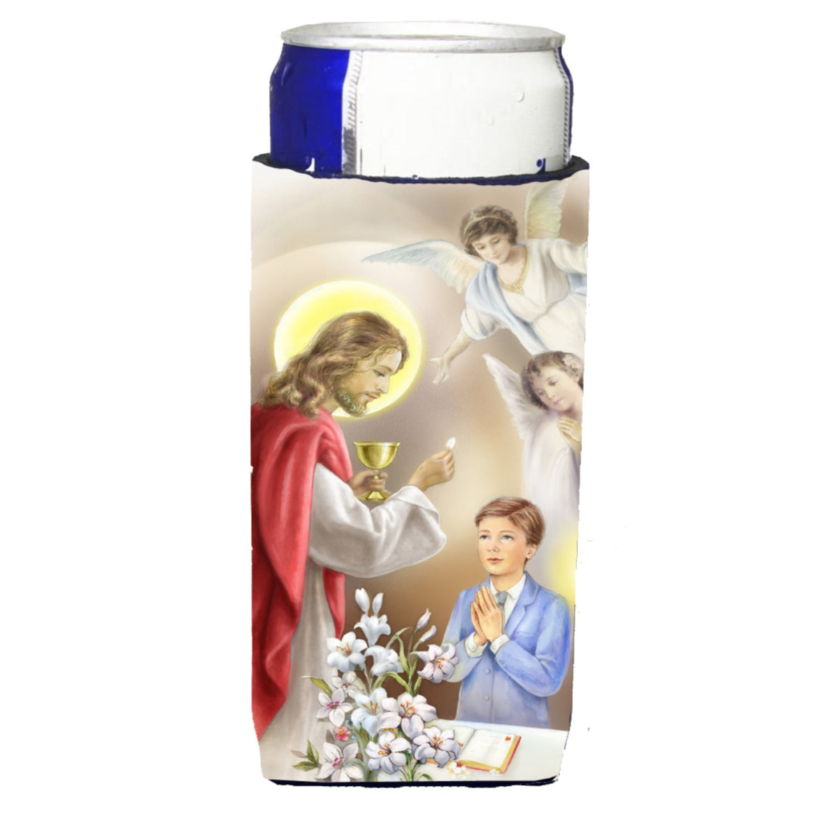 Caroline'S Treasures Aph7584Muk First Communion Boy Michelob Ultra Koozies For Slim Cans, Multicolor