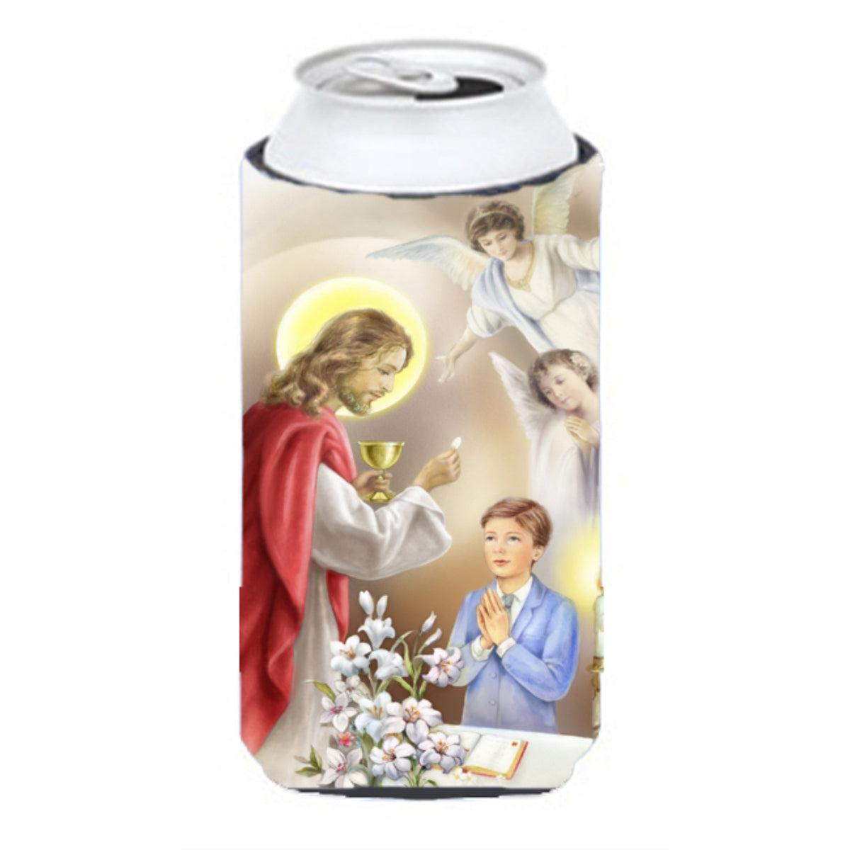 Caroline'S Treasures Aph7584Tbc First Communion Boy Tall Boy Koozie Hugger, Multicolor