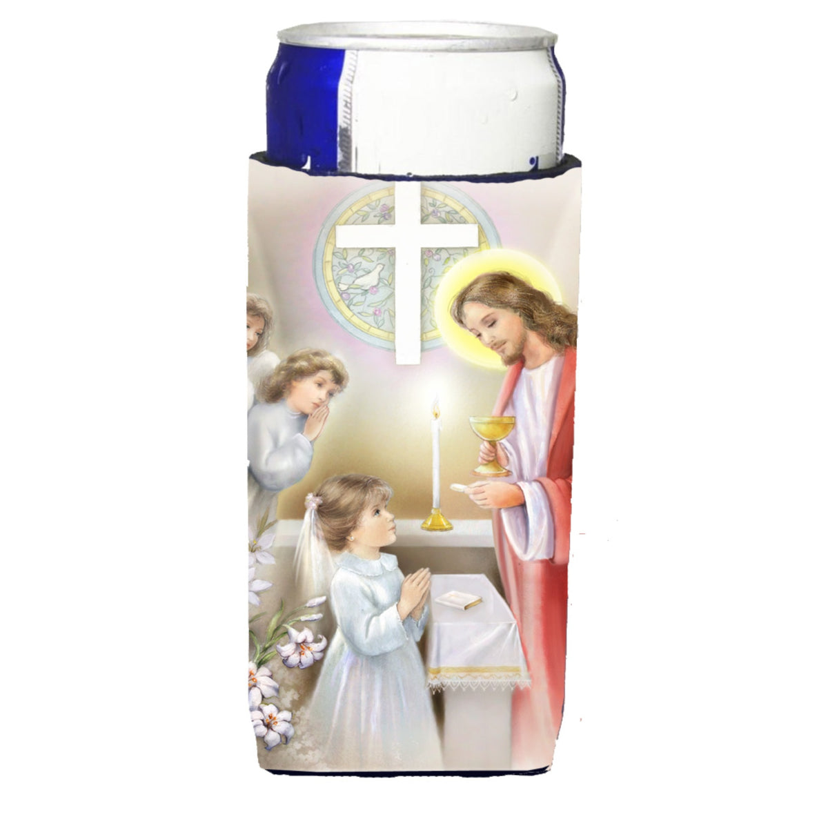 Caroline'S Treasures Aph7585Muk First Communion Girl Michelob Ultra Koozies For Slim Cans, Multicolor