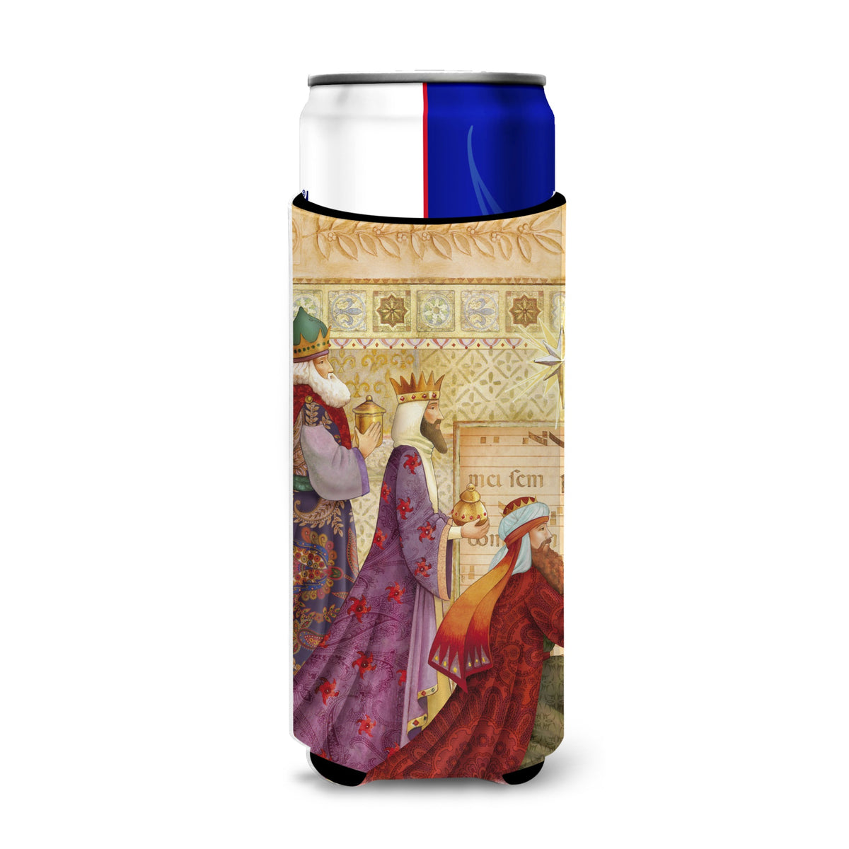 Caroline'S Treasures Christmas Three Wise Men Michelob Ultra Koozies For Slim Cans, Multicolor