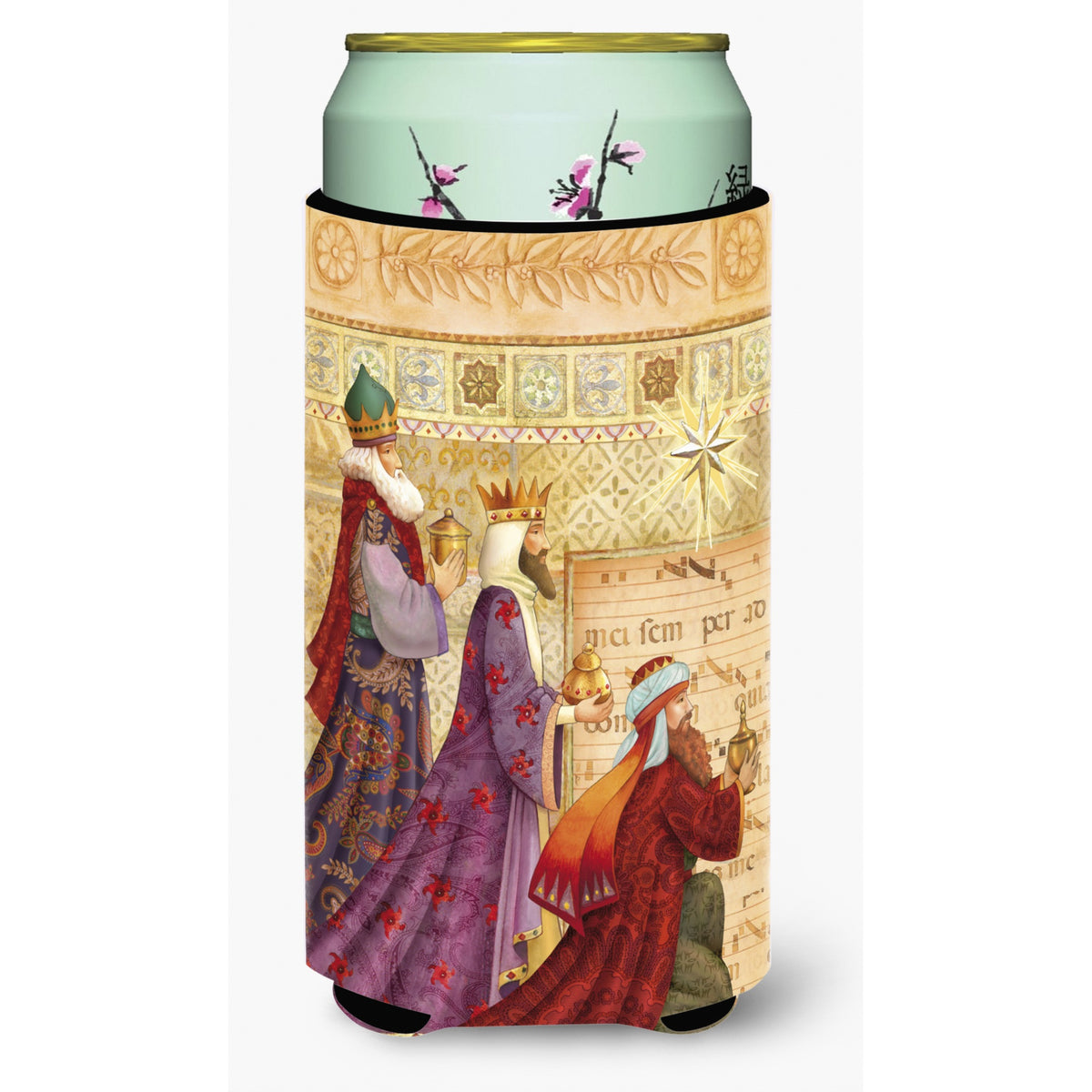Caroline'S Treasures Christmas Three Wise Men Tall Boy Koozie Hugger, Multicolor
