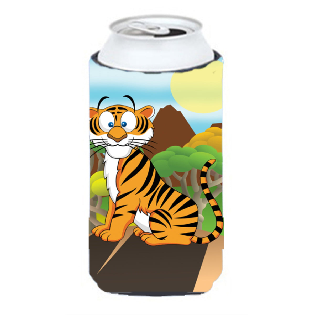 Caroline'S Treasures Aph7633Tbc Tiger Tall Boy Koozie Hugger, Multicolor