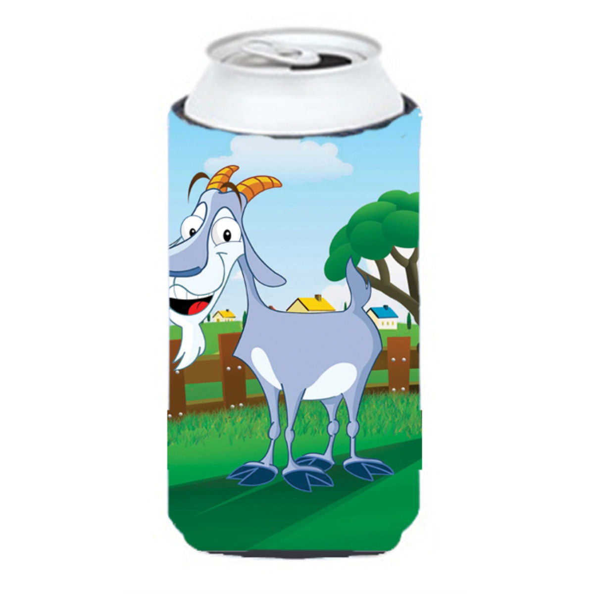 Caroline'S Treasures Aph7634Tbc Billy The Goat Tall Boy Koozie Hugger, Multicolor