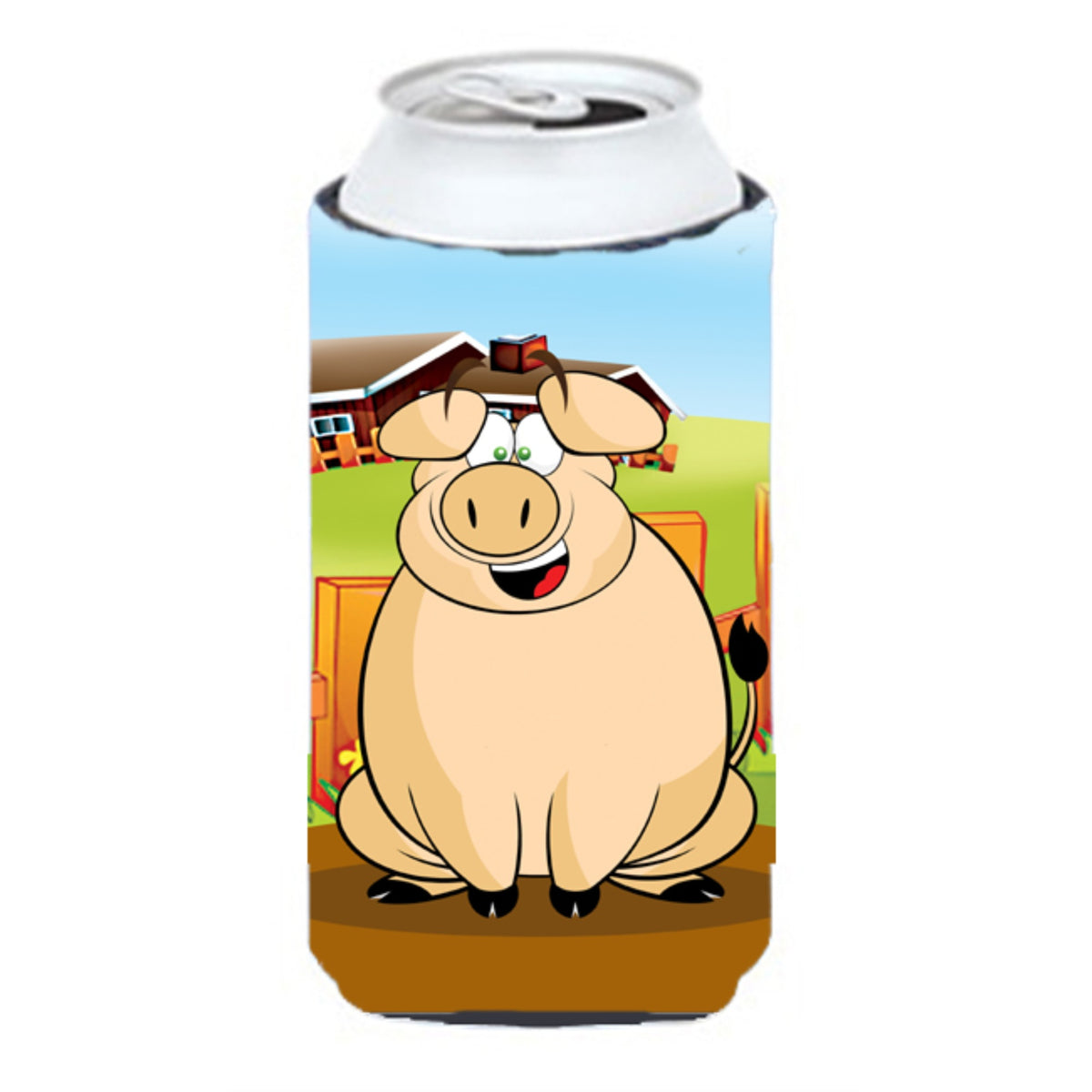 Caroline'S Treasures Aph7635Tbc The Pig Tall Boy Koozie Hugger, Multicolor