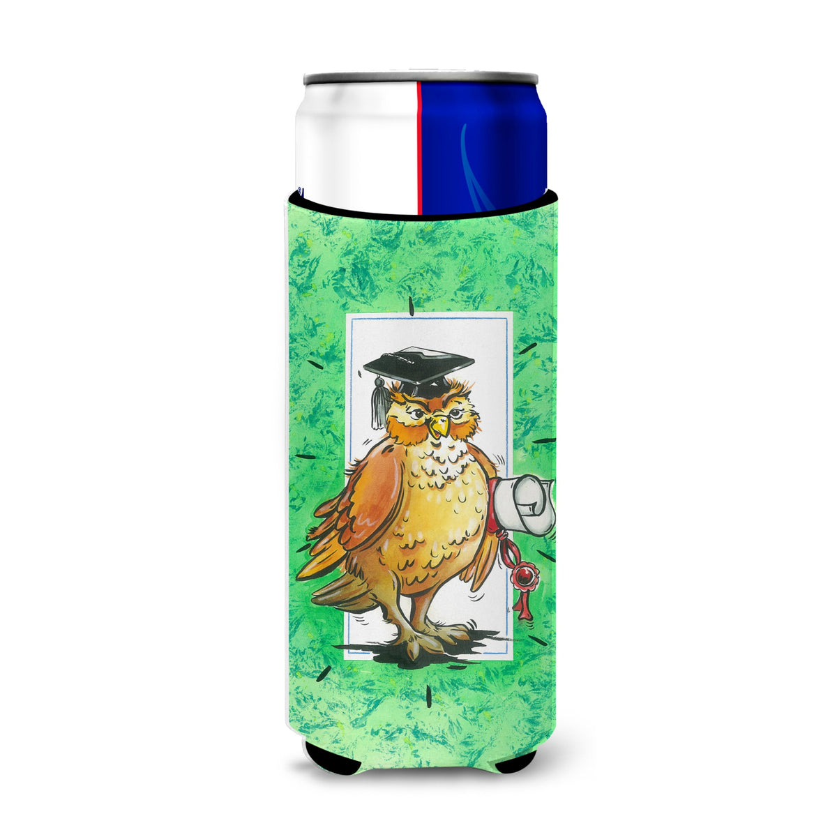 Caroline'S Treasures Graduation The Wise Owl Michelob Ultra Koozies For Slim Cans, Multicolor