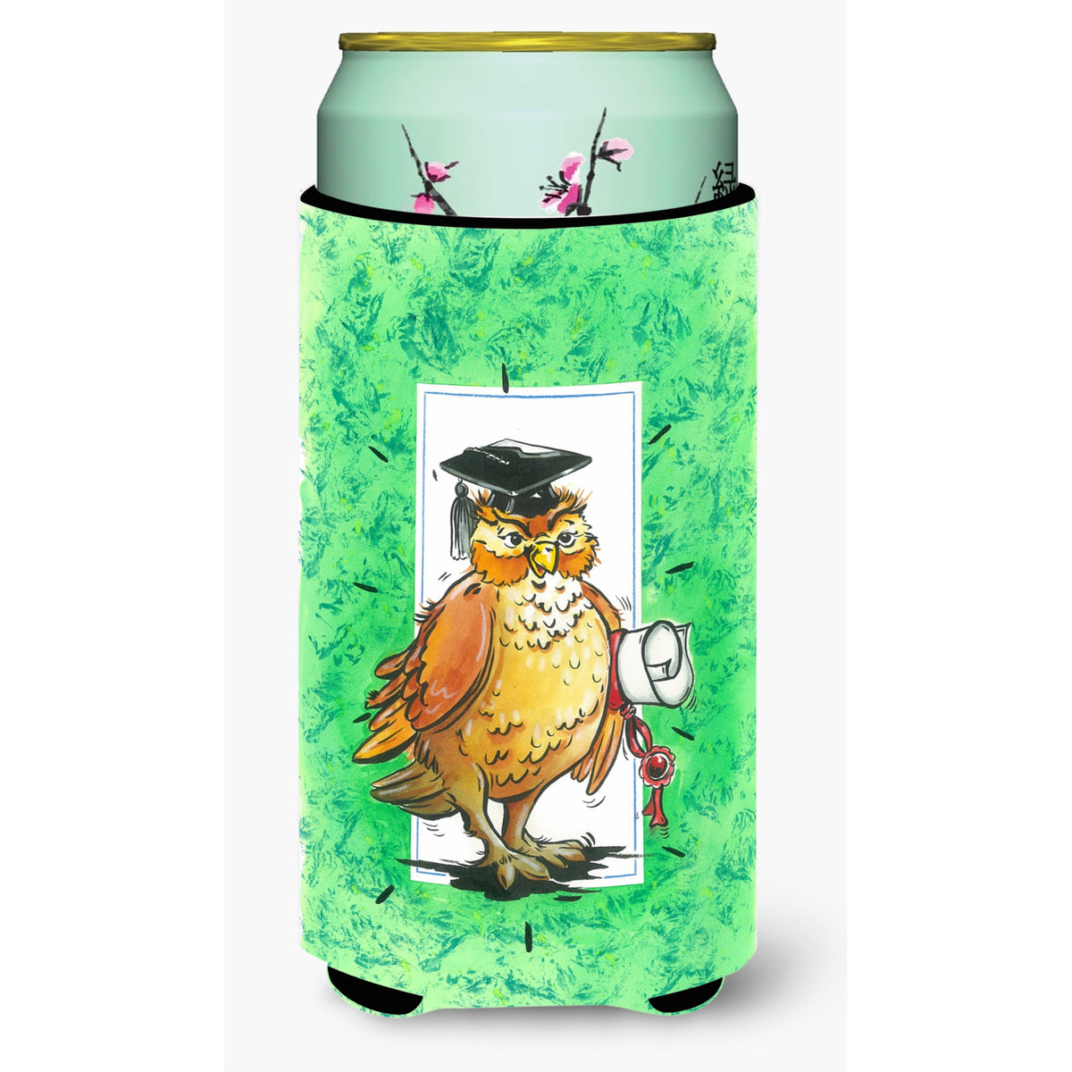 Caroline'S Treasures Graduation The Wise Owl Tall Boy Koozie Hugger, Multicolor