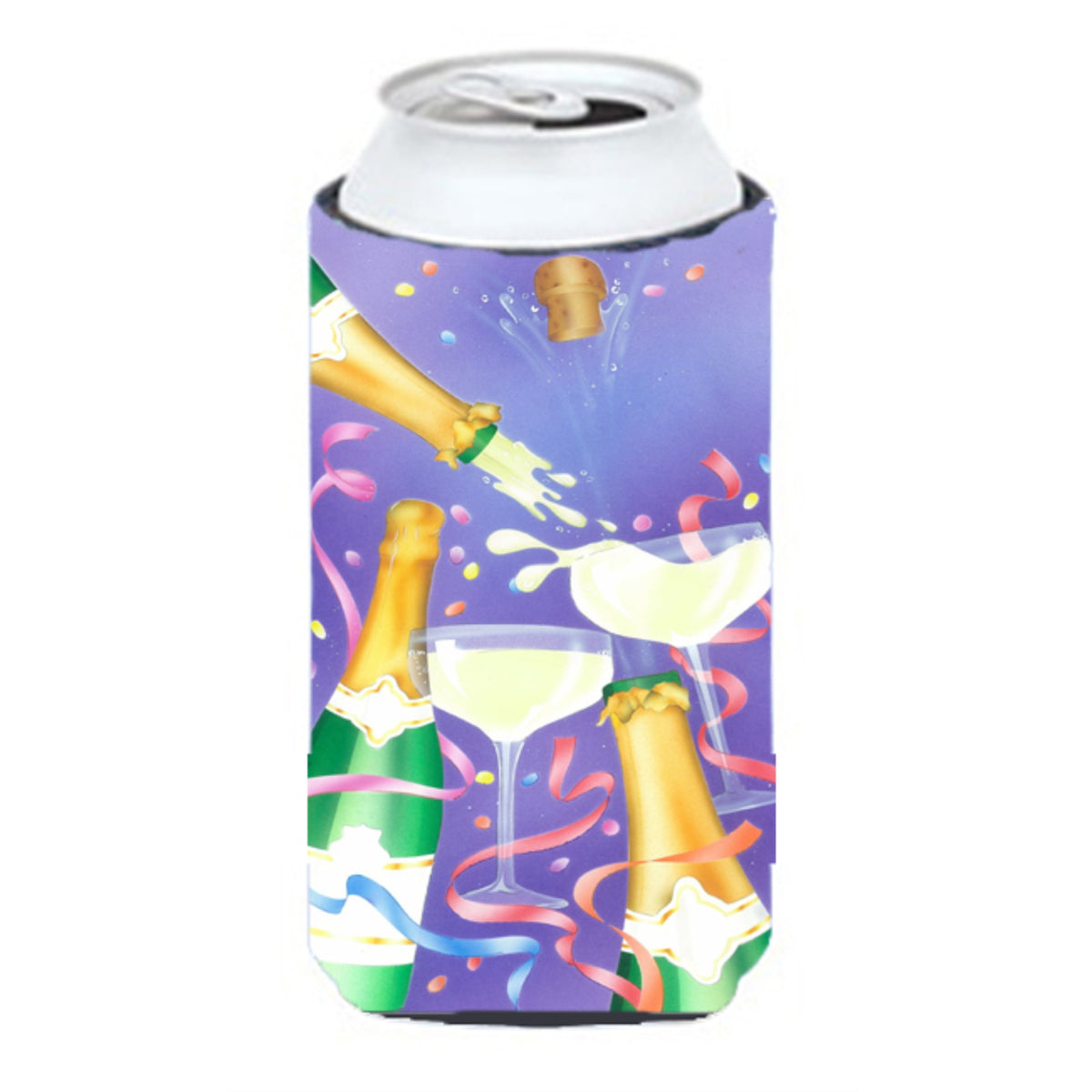 Caroline'S Treasures Aph8555Tbc Celebrate New Years Toast Tall Boy Koozie Hugger, Multicolor