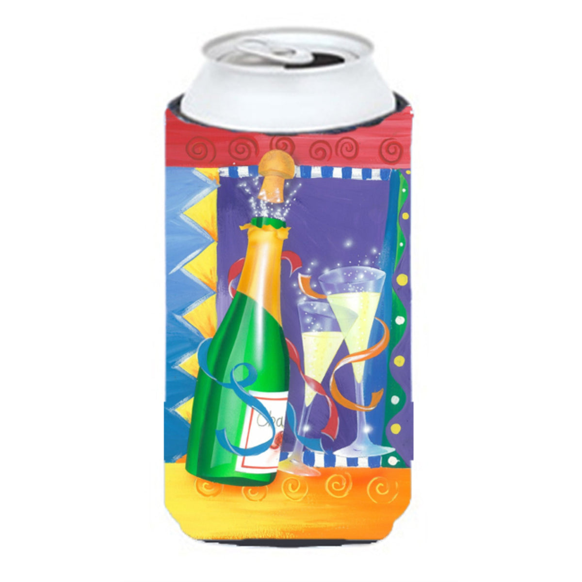 Caroline'S Treasures Aph8556Tbc New Years Celebration Toast Tall Boy Koozie Hugger, Multicolor