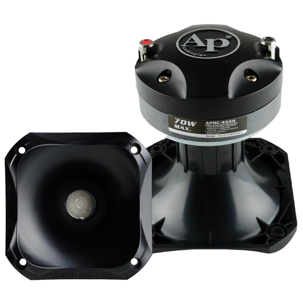 Audiopipe 3.5 Compression Diver With Abs Horn Combo Each