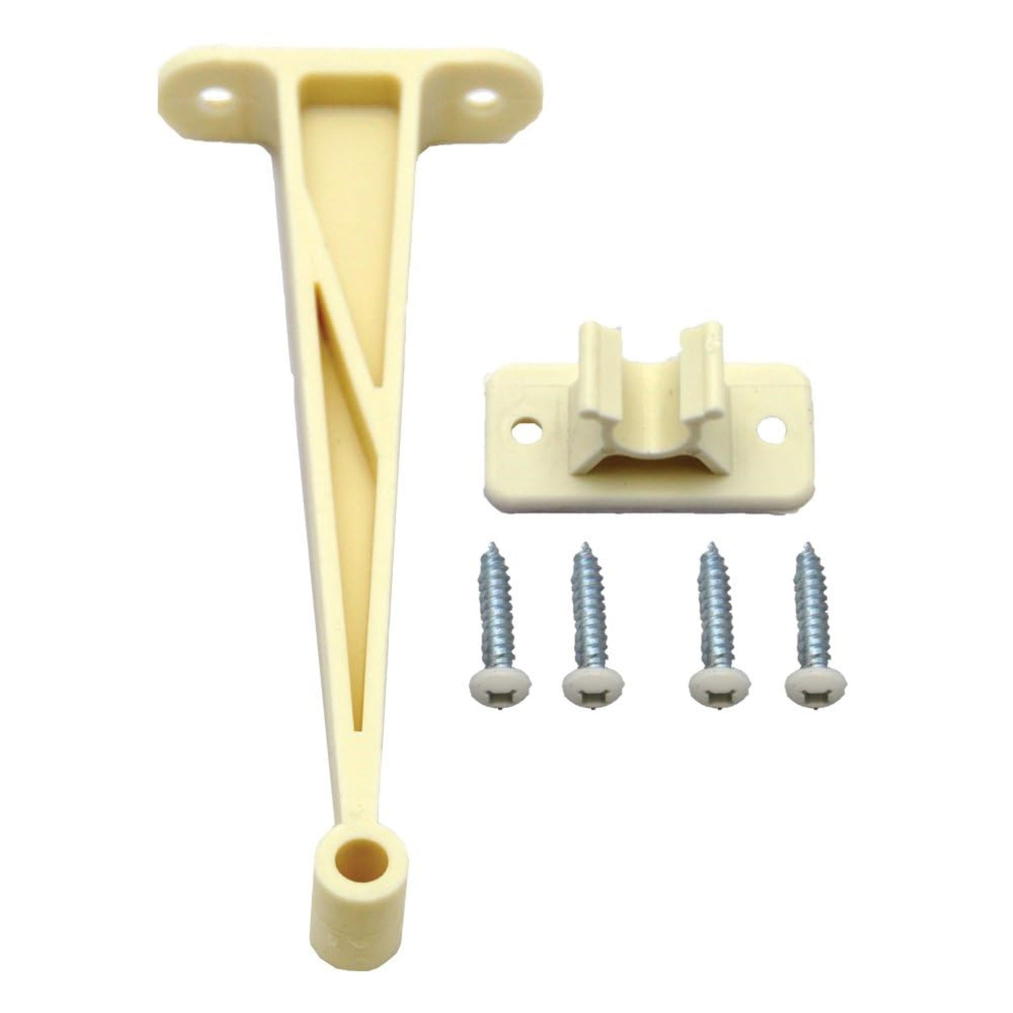 Ap Products 013-087 5-1/2' Colonial White Plastic Door Holdback - Set Of 1