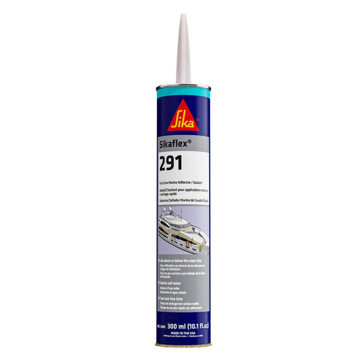 Sika Sikaflex 291 Fast Cure Adhesive & Sealant 10.3Oz(300Ml) Cartridge - White