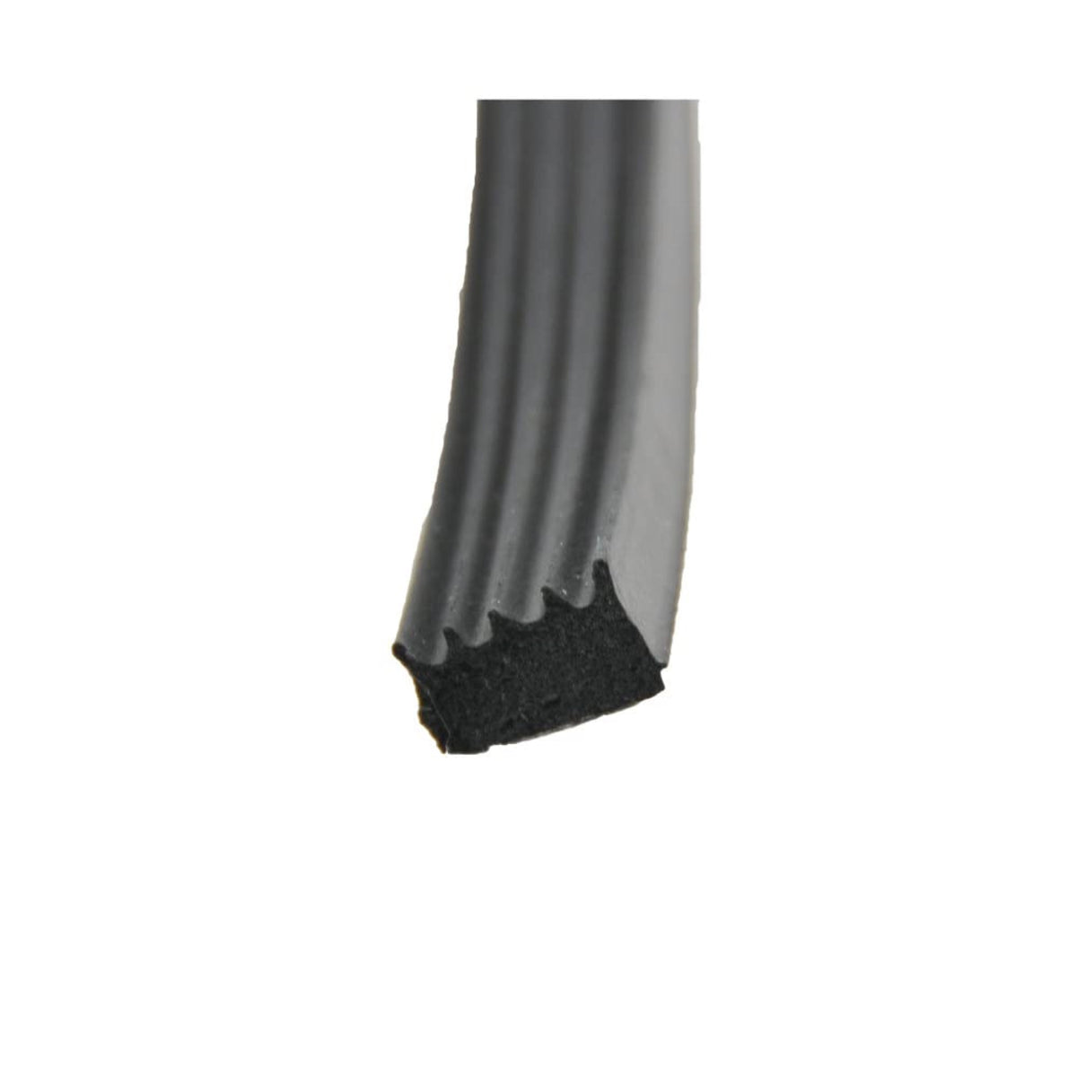 Ap Products 0121.2116 018-855 1/2' X 5/16' Ribbed Foam Seal With Tape, Black