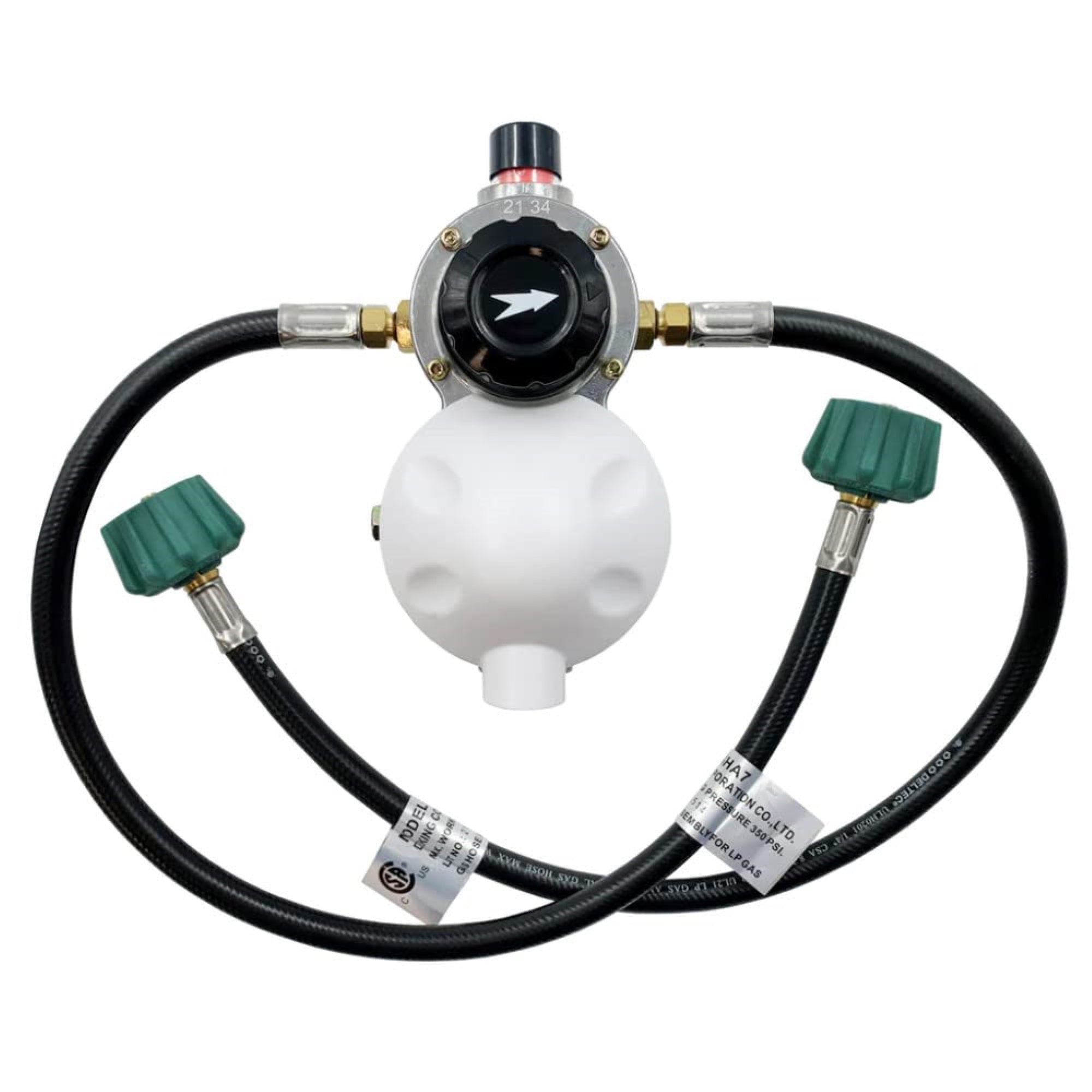 Ap Products 028-606024 Auto Changeover Lp Gas Regulator With Two 24' Pigtails, Cover & Mounting Bracket
