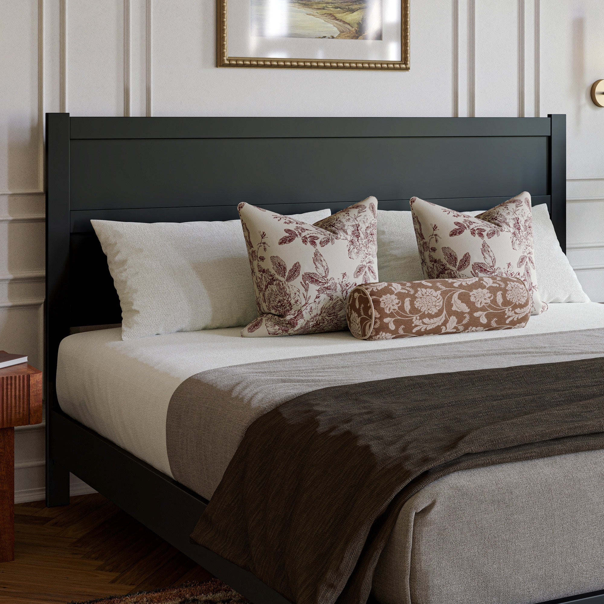 Aveline Twin Panel Headboard in Walnut