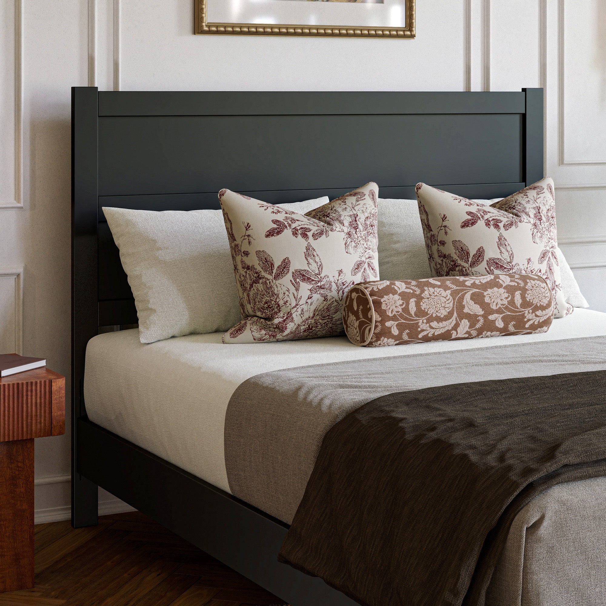 Aveline Full Panel Headboard in Walnut
