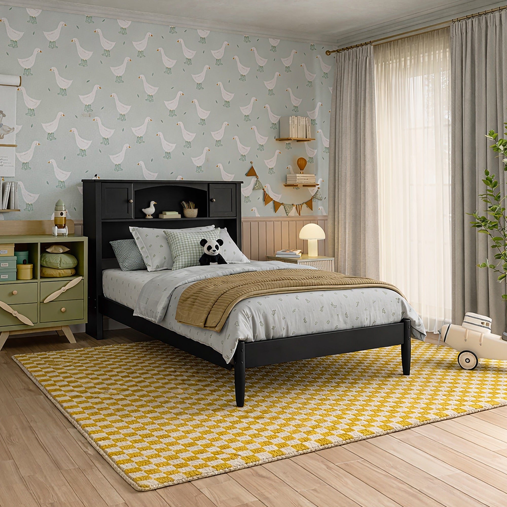 Denver Twin Platform Bed in Black