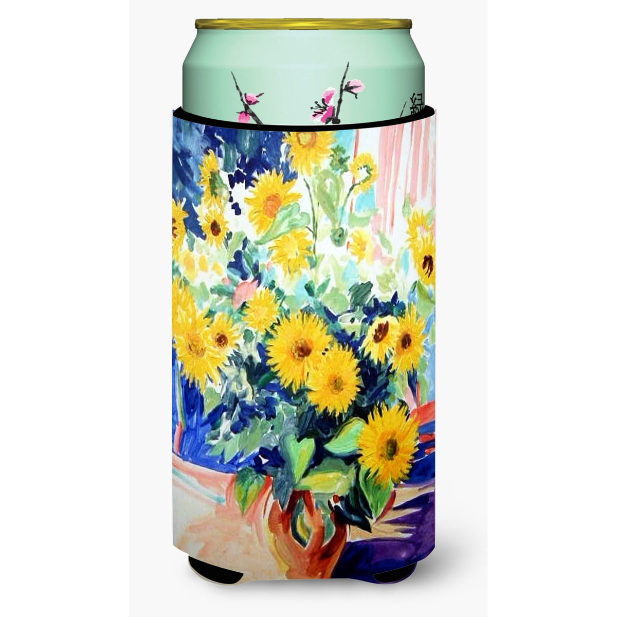 Caroline'S Treasures Sunflowers By Roy Avis Tall Boy Koozie Hugger, Multicolor
