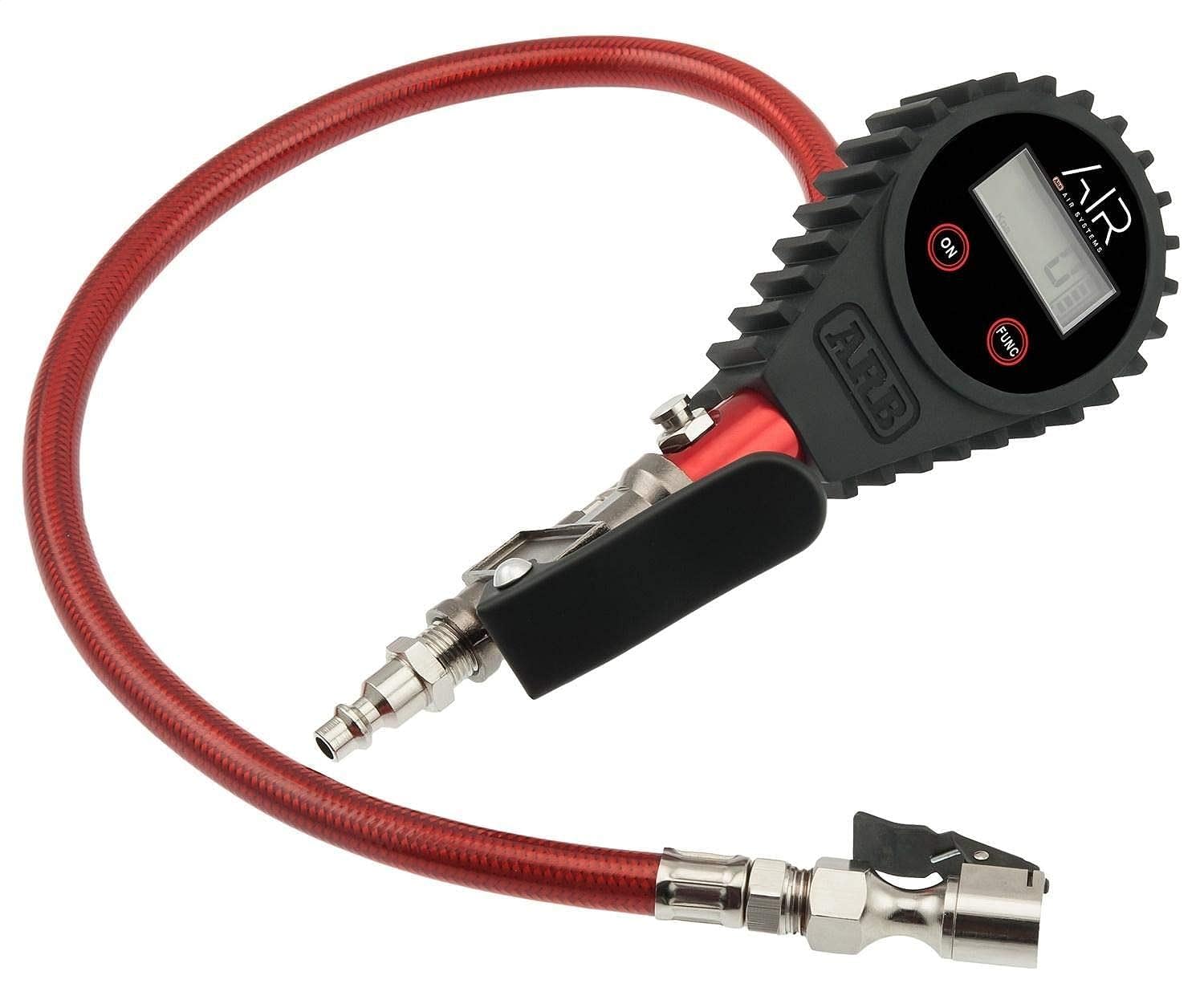 Digital Tire Pressure Gauge W Braided Hose And Chuck