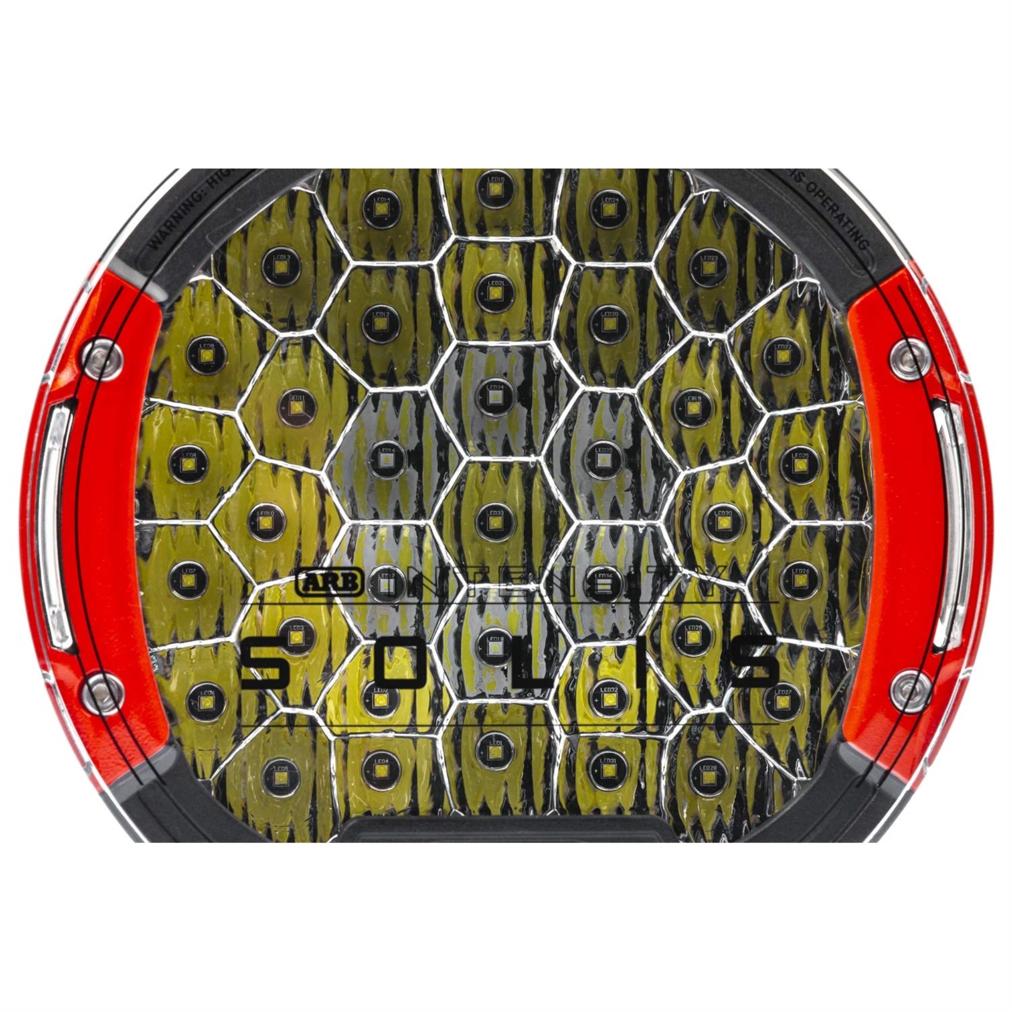 Arb Intensity Solis Sjb36S 36 Leds Driving Light, Flood Beam With Red And Black Interchangable Bezels 9 Inches, Individual