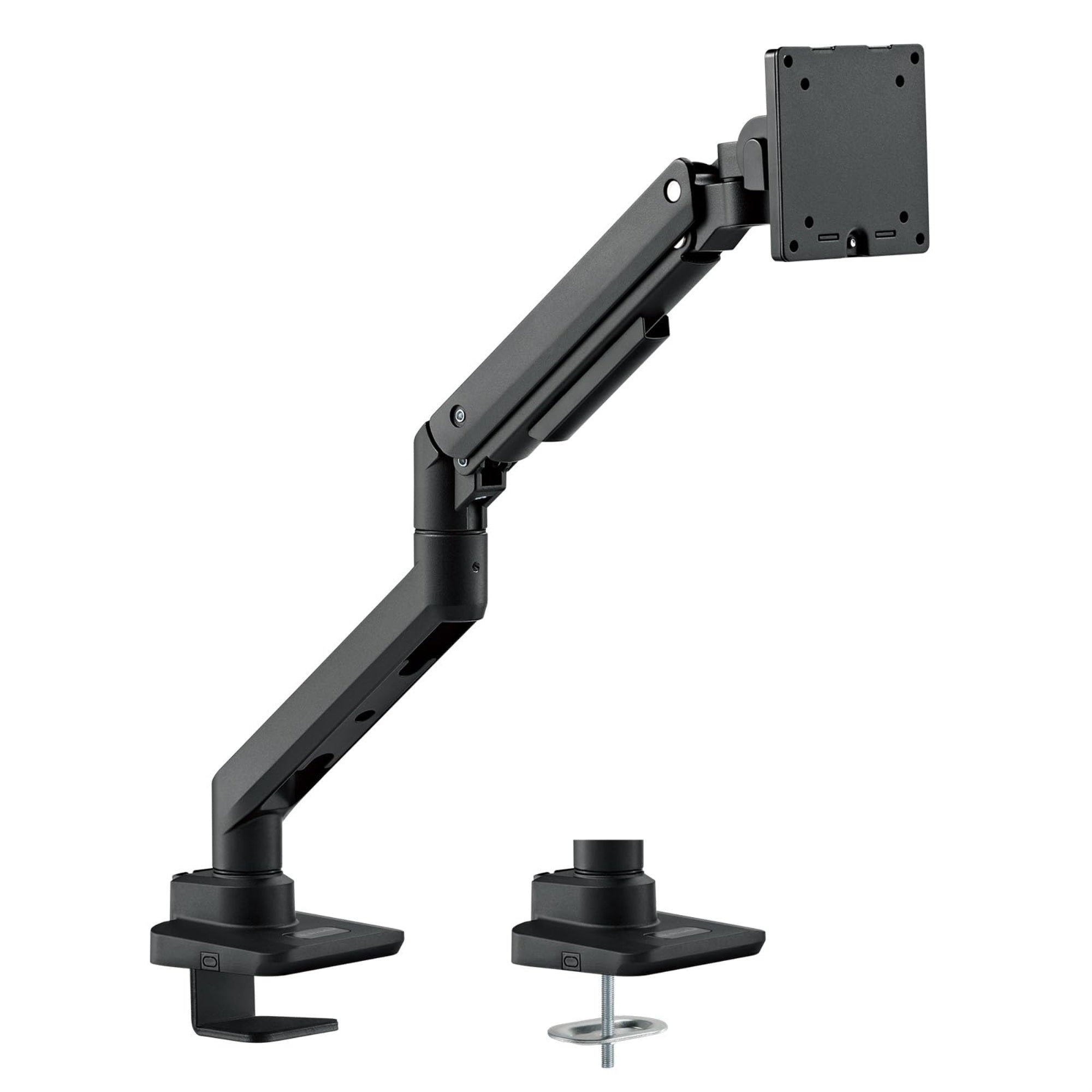 Silverstone Technology Arm14 Black Single Monitor Arm With Heavy-Duty Gas Spring Design And Wide Adjustability, Sst-Arm14B