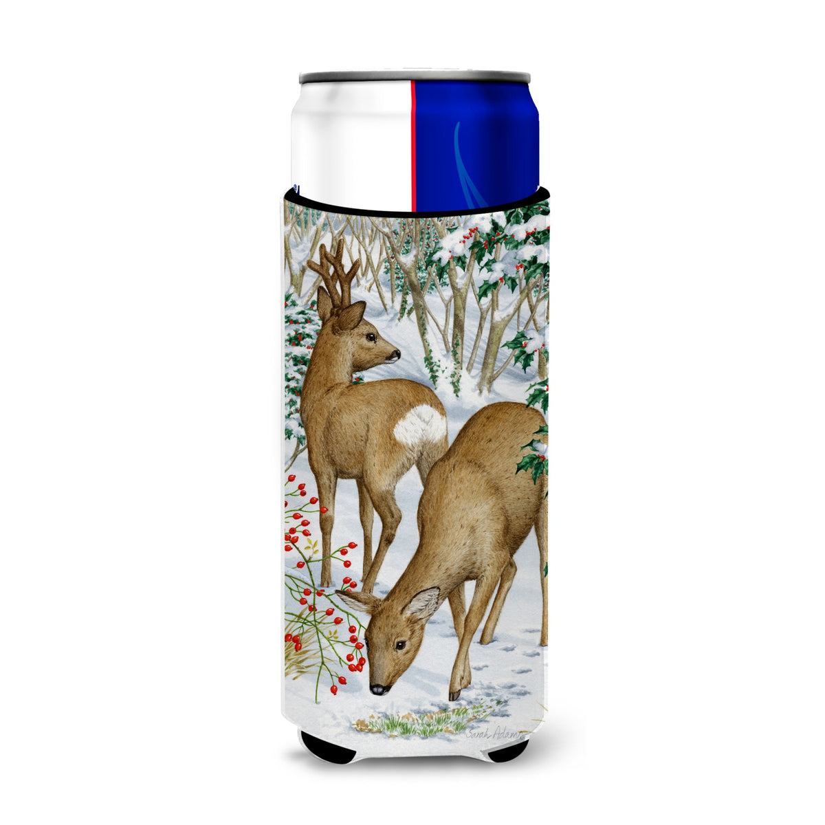 Caroline'S Treasures European Western Roe Deer Michelob Ultra Koozies For Slim Cans, Multicolor