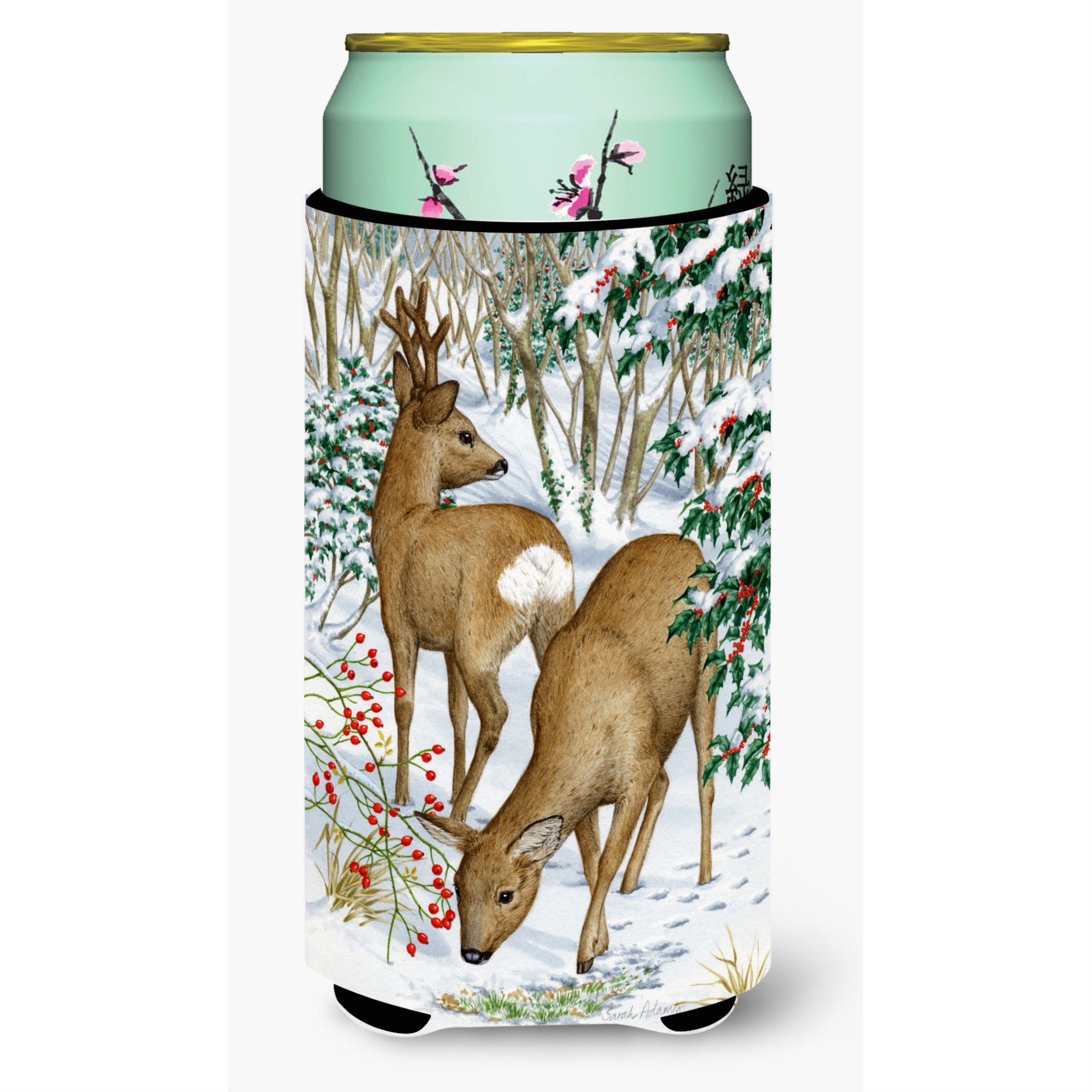 Caroline'S Treasures European Western Roe Deer Tall Boy Koozie Hugger, Multicolor