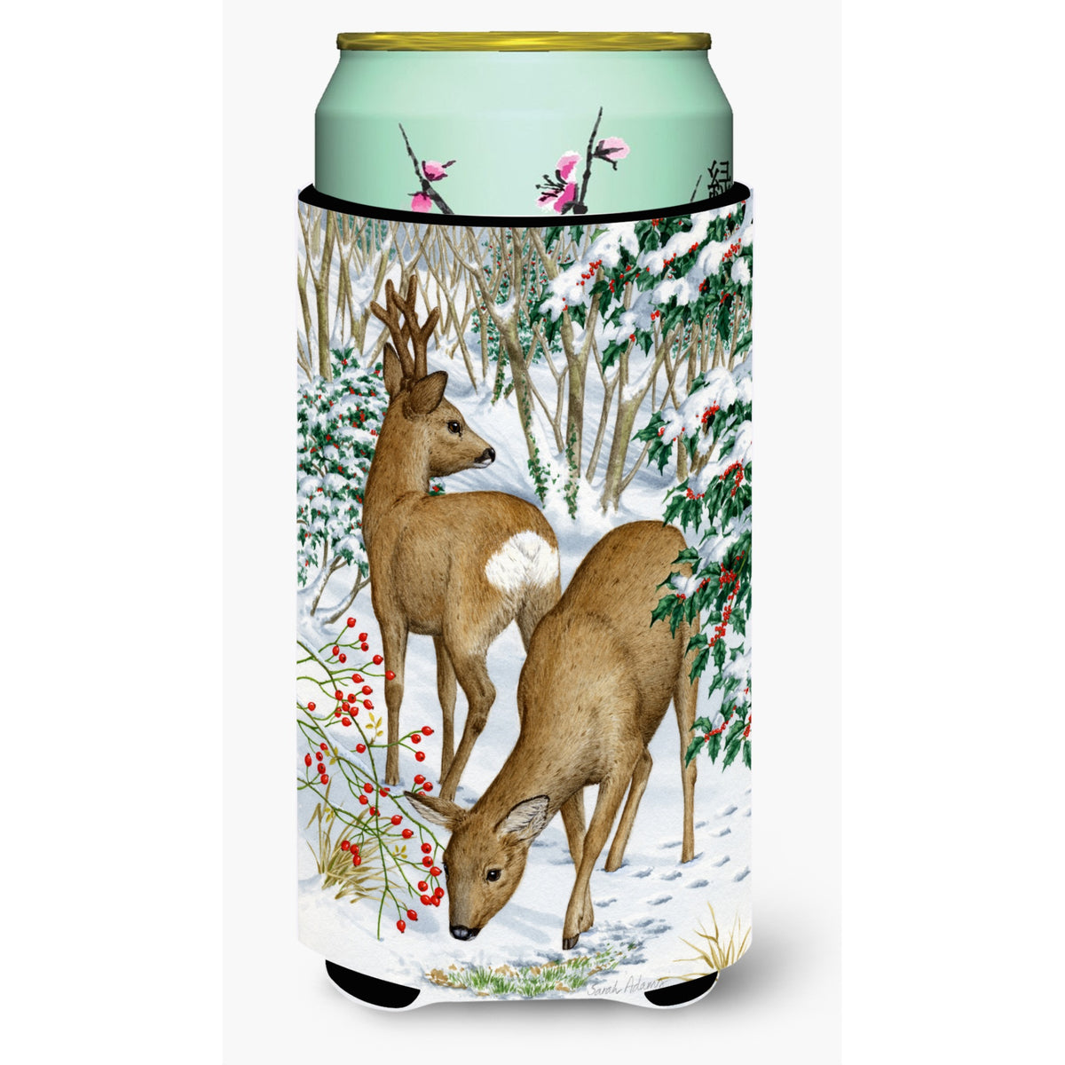 Caroline'S Treasures European Western Roe Deer Tall Boy Koozie Hugger, Multicolor