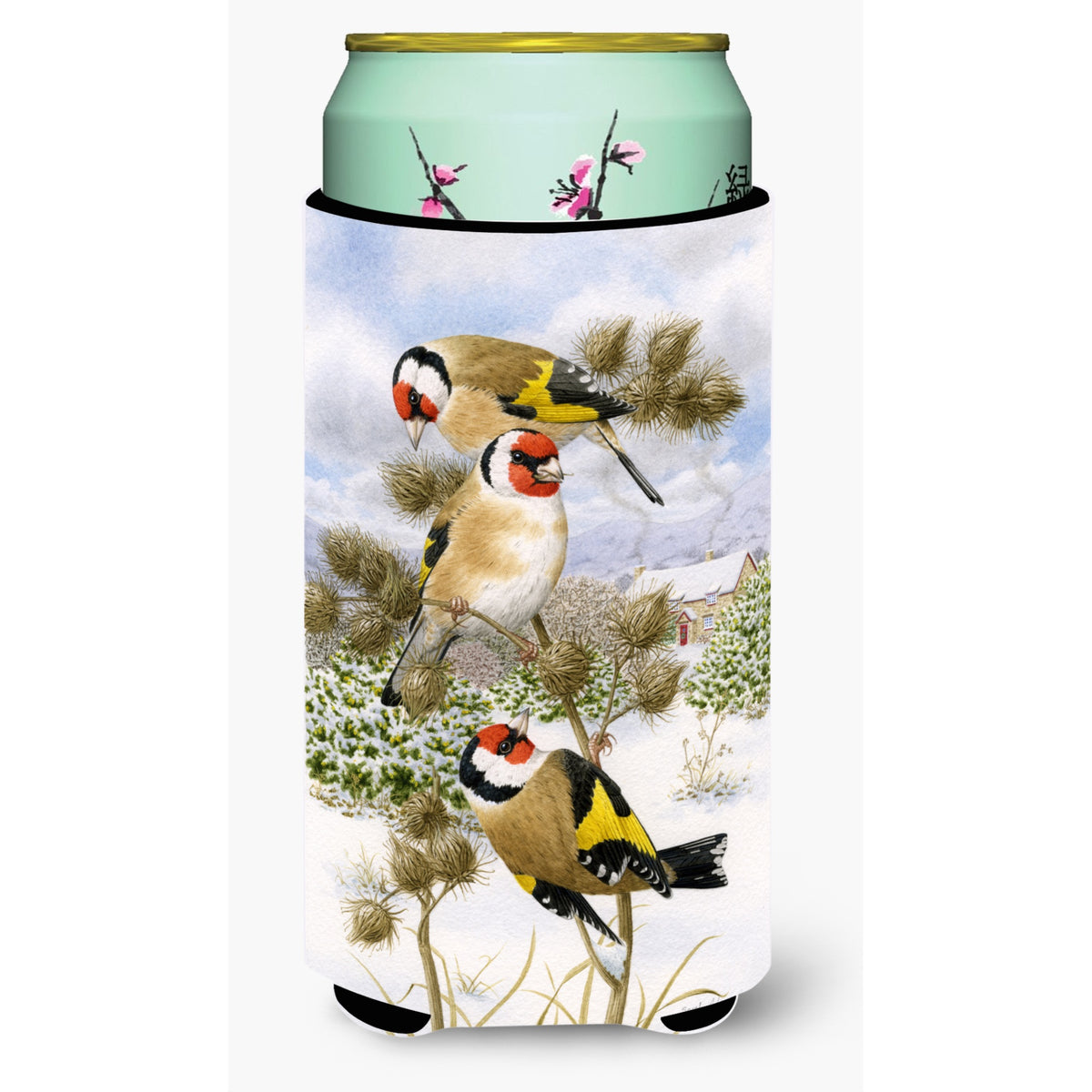 Caroline'S Treasures Asa2007Tbc European Goldfinch Tall Boy Koozie Hugger, Multicolor