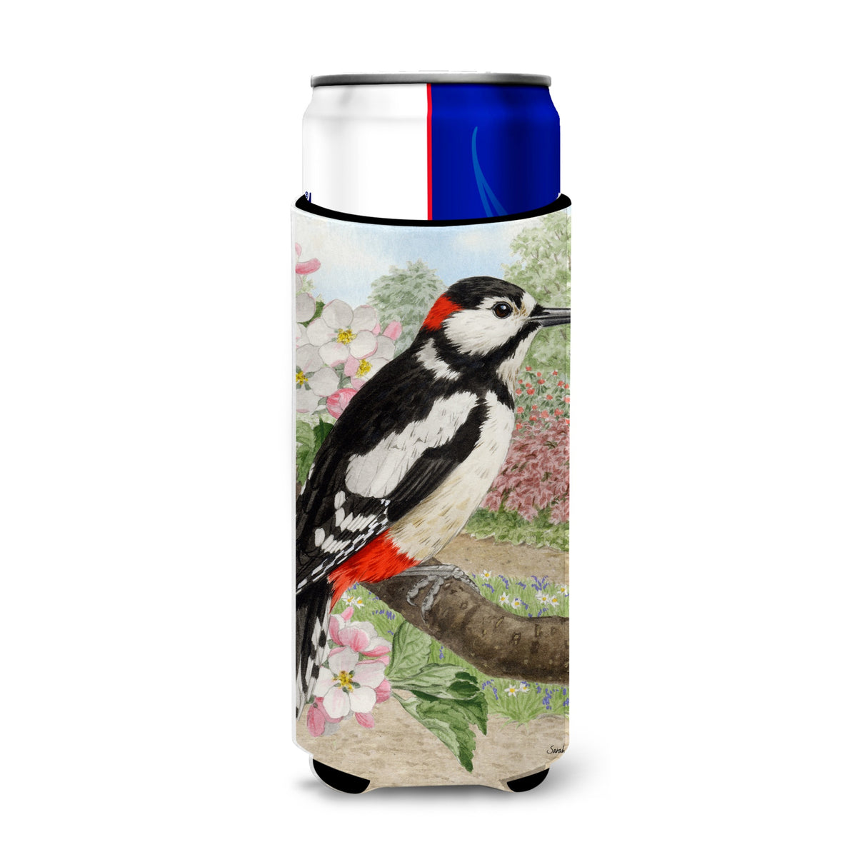 Caroline'S Treasures Woodpecker Michelob Ultra Koozies For Slim Cans, Multicolor