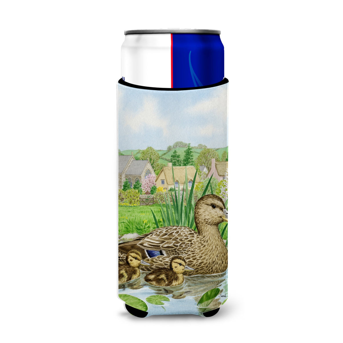 Caroline'S Treasures Mallard Duck Michelob Ultra Koozies For Slim Cans, Multicolor
