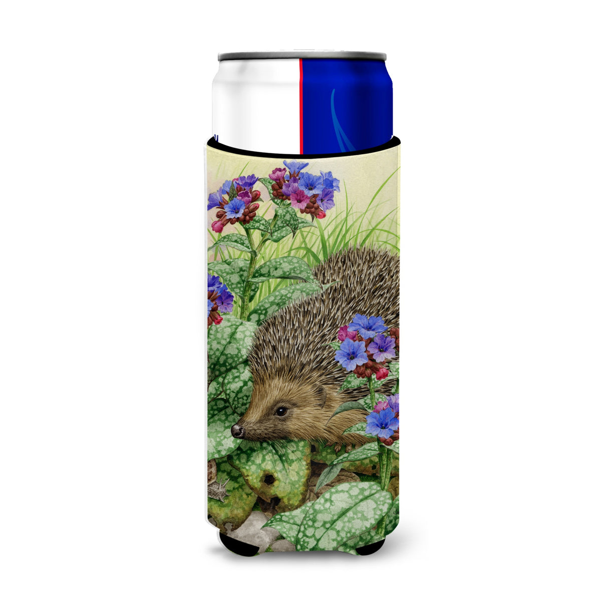 Caroline'S Treasures Hedgehog Michelob Ultra Koozies For Slim Cans, Multicolor