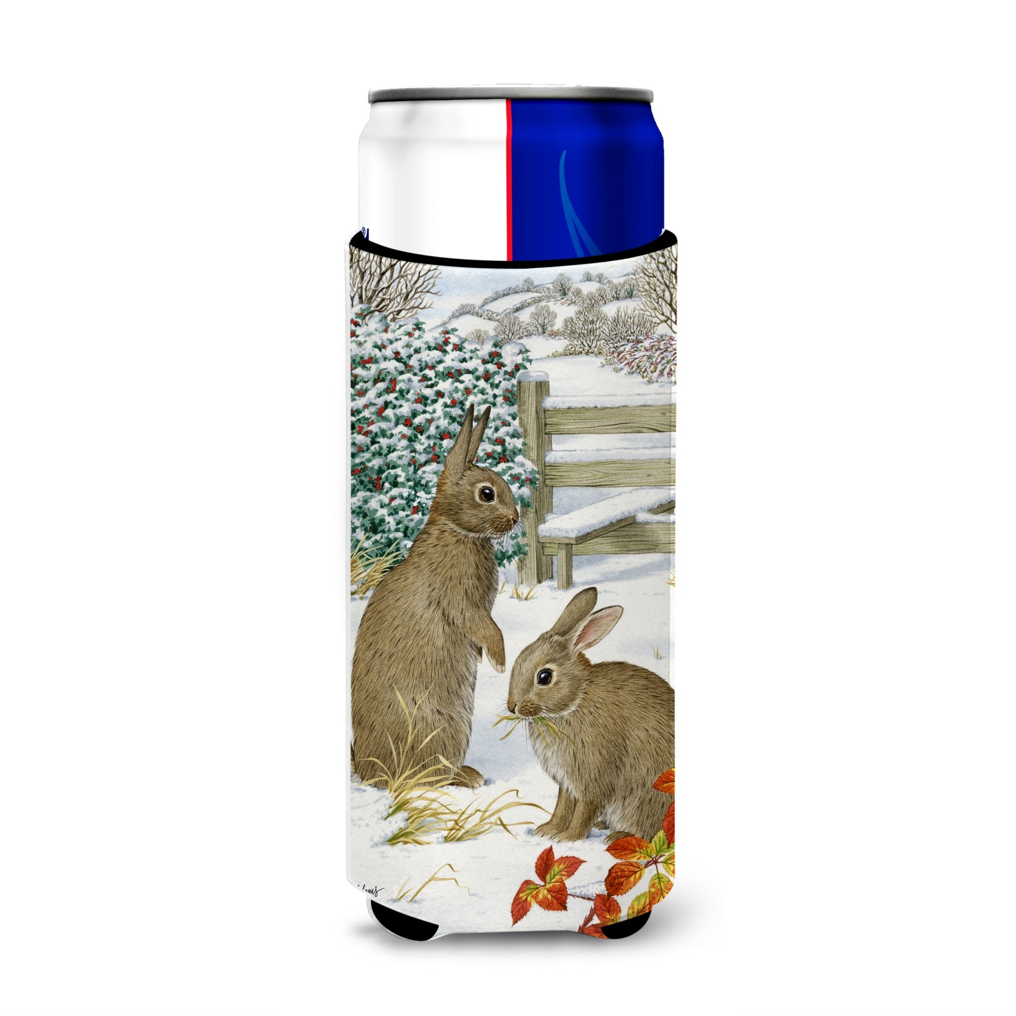 Caroline'S Treasures Asa2034Muk Rabbits Michelob Ultra Koozies For Slim Cans, Multicolor