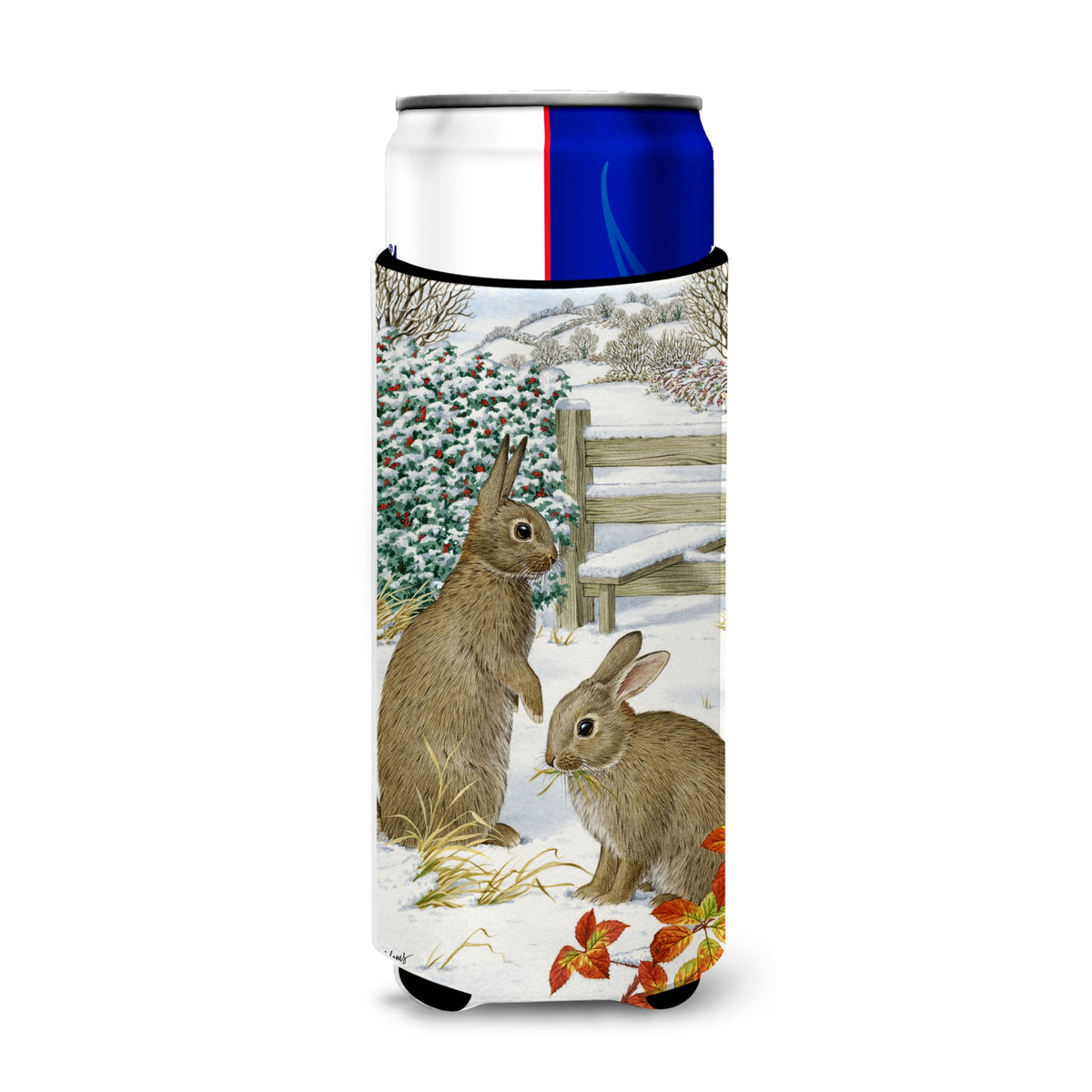 Caroline'S Treasures Asa2034Muk Rabbits Michelob Ultra Koozies For Slim Cans, Multicolor
