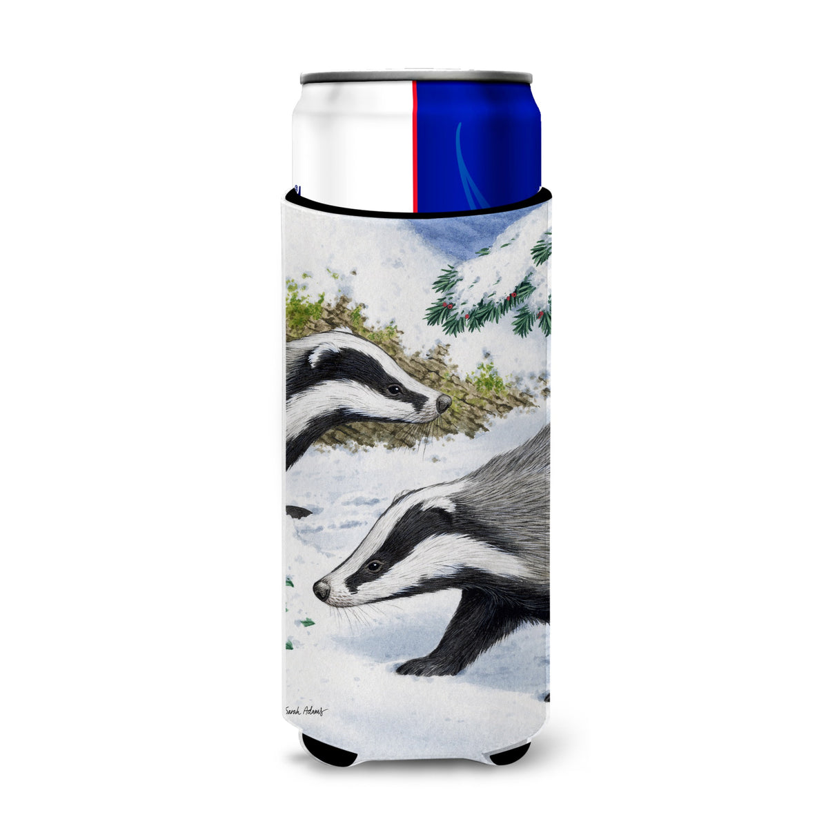 Caroline'S Treasures Badgers Look Here Michelob Ultra Koozies For Slim Cans, Multicolor