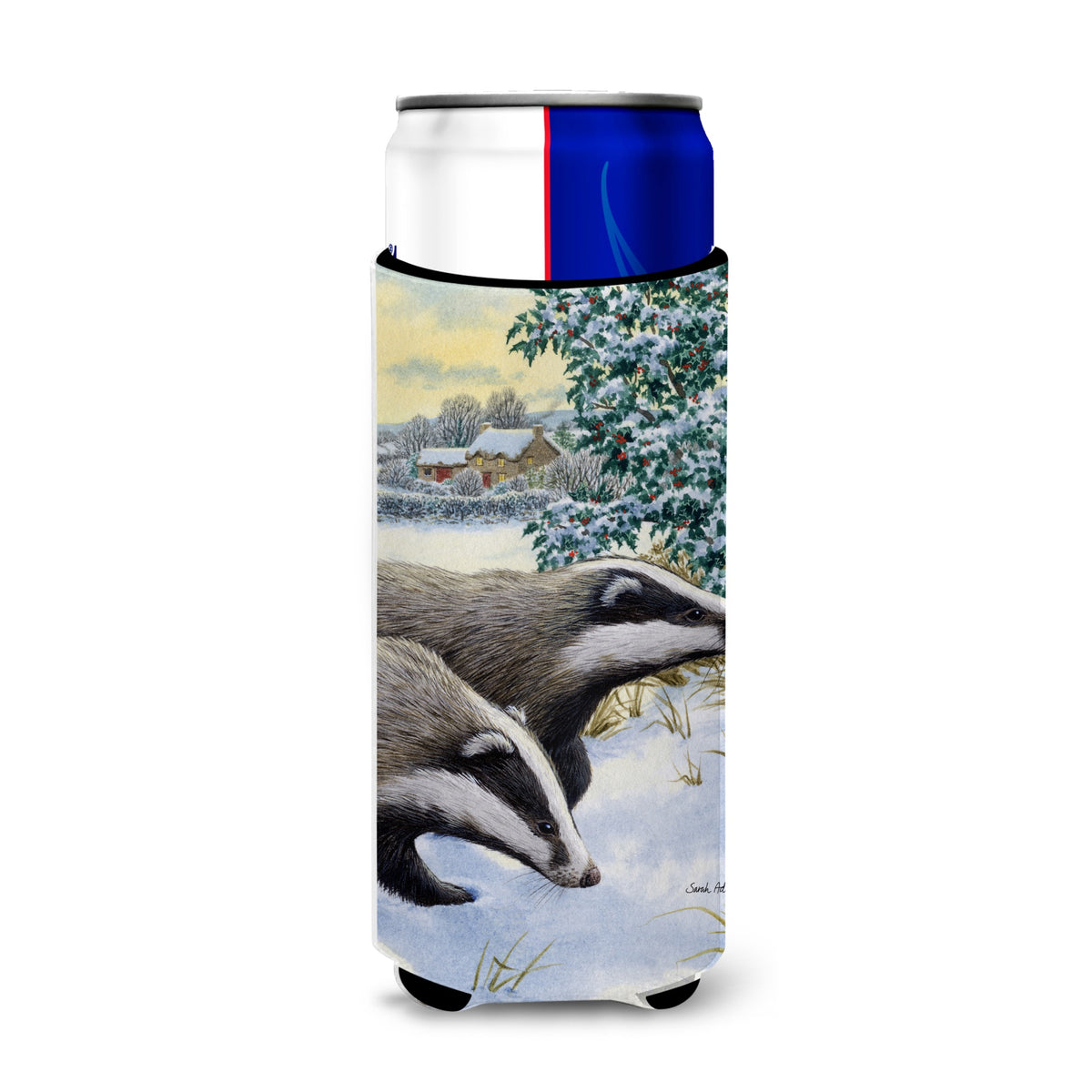 Caroline'S Treasures Badgers Two Of A Kind Michelob Ultra Koozies For Slim Cans, Multicolor