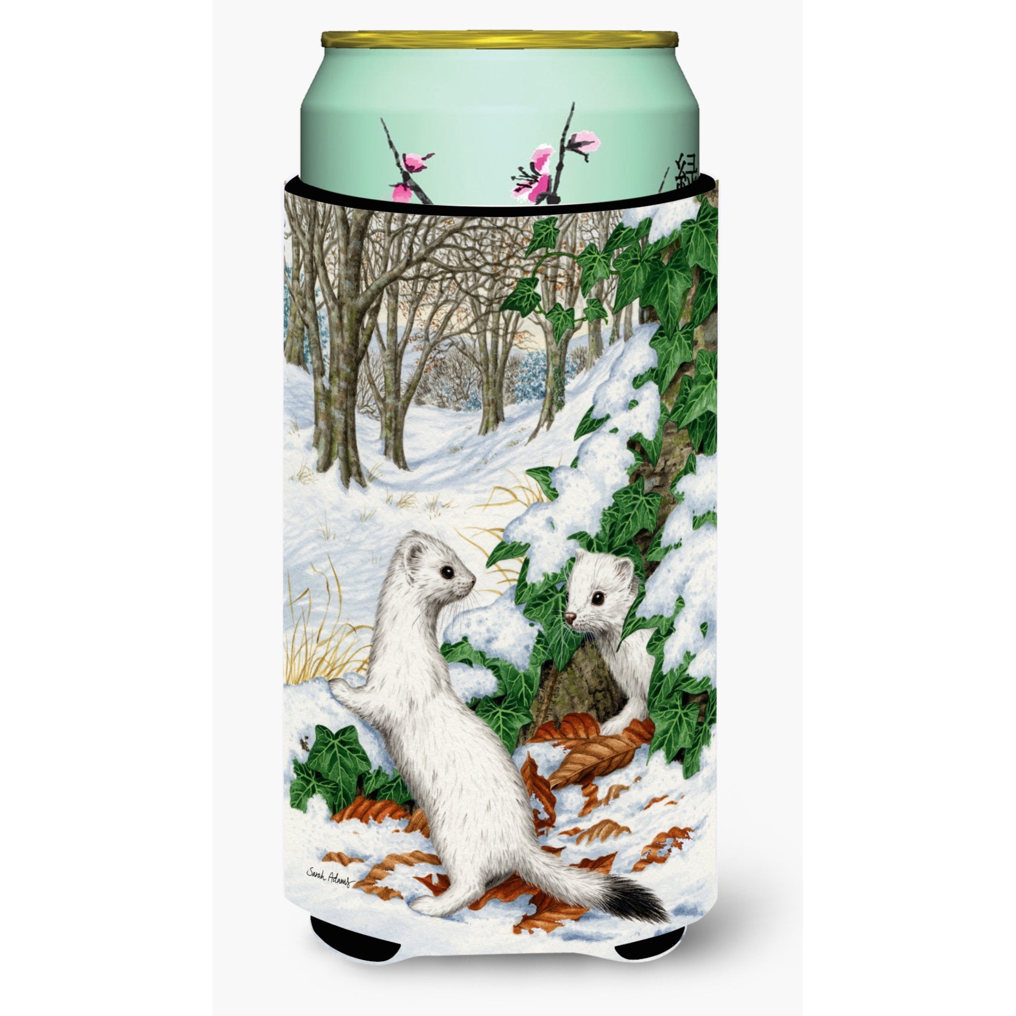 Caroline'S Treasures Stoats Short-Tailed Weasel Tall Boy Koozie Hugger, Multicolor