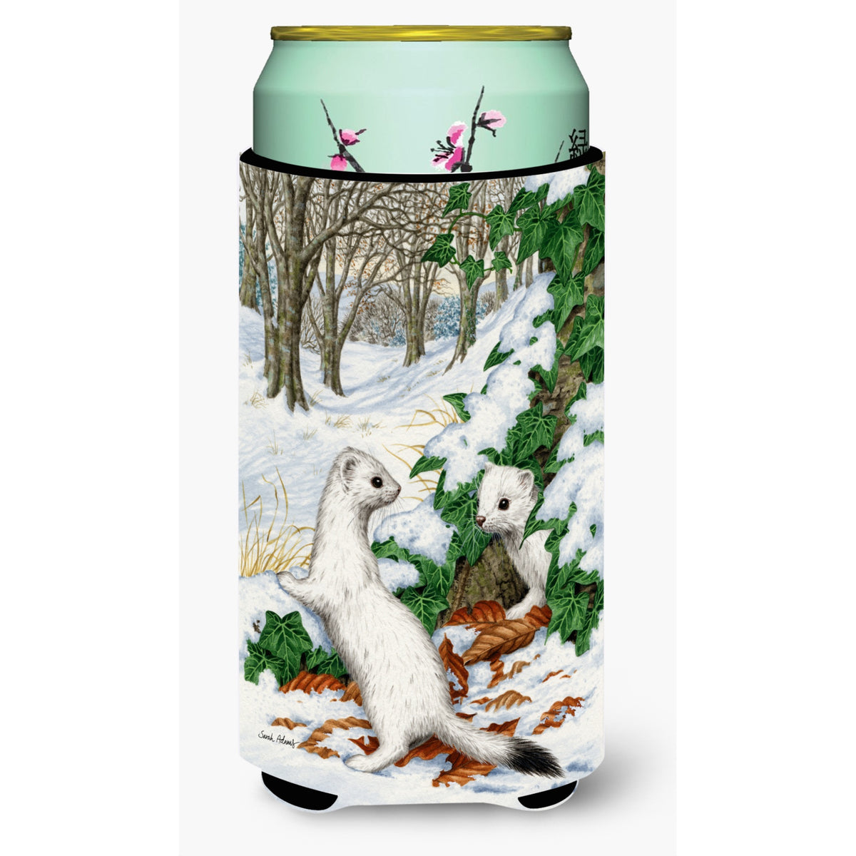 Caroline'S Treasures Stoats Short-Tailed Weasel Tall Boy Koozie Hugger, Multicolor