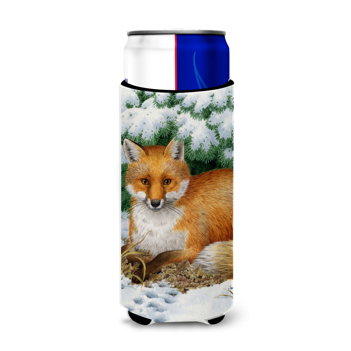 Caroline'S Treasures Fox Michelob Ultra Koozies For Slim Cans, Multicolor
