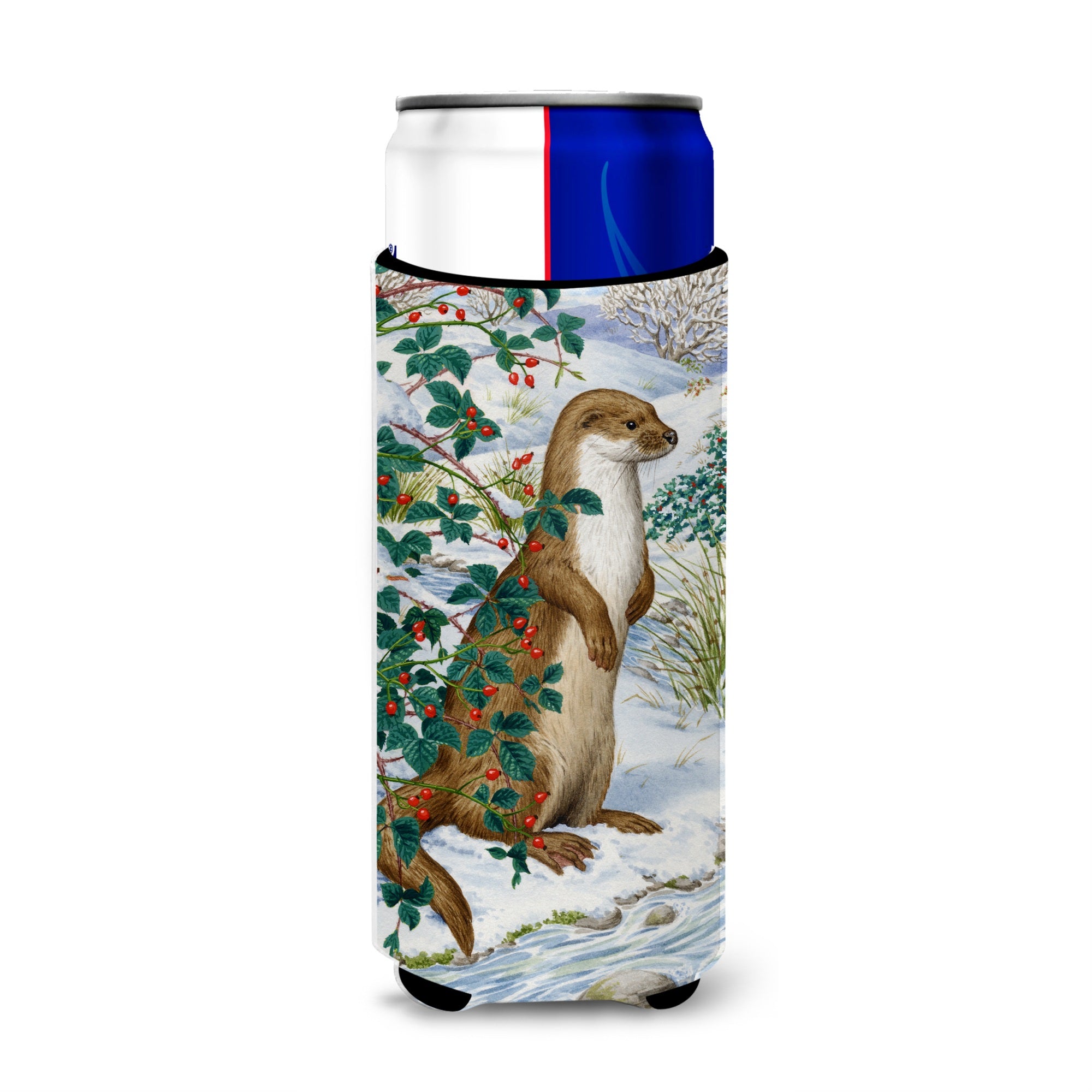 Caroline'S Treasures Otter Michelob Ultra Koozies For Slim Cans, Multicolor