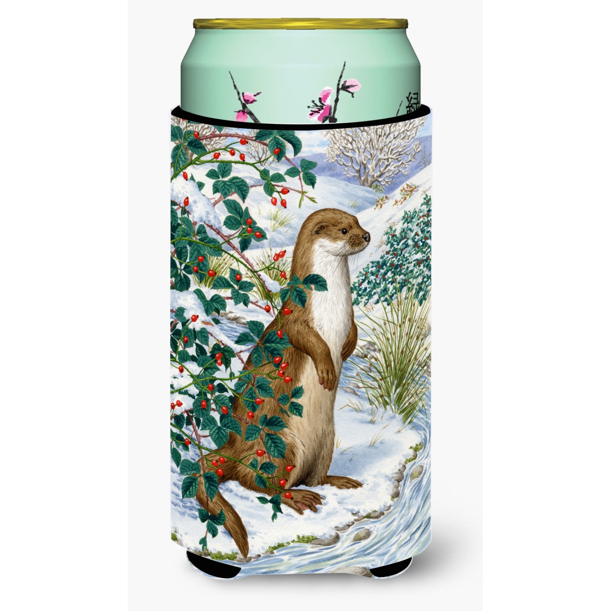 Caroline'S Treasures Otter Tall Boy Koozie Hugger, Multicolor