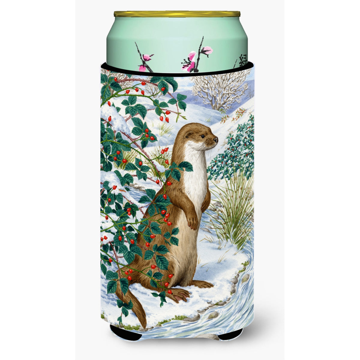 Caroline'S Treasures Otter Tall Boy Koozie Hugger, Multicolor