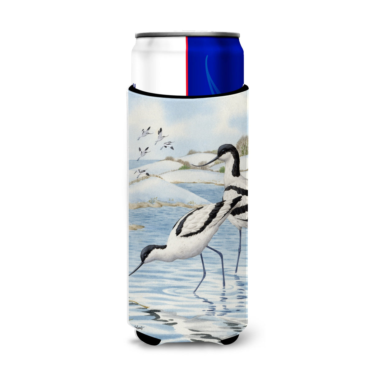 Caroline'S Treasures Avocets Michelob Ultra Koozies For Slim Cans, Multicolor