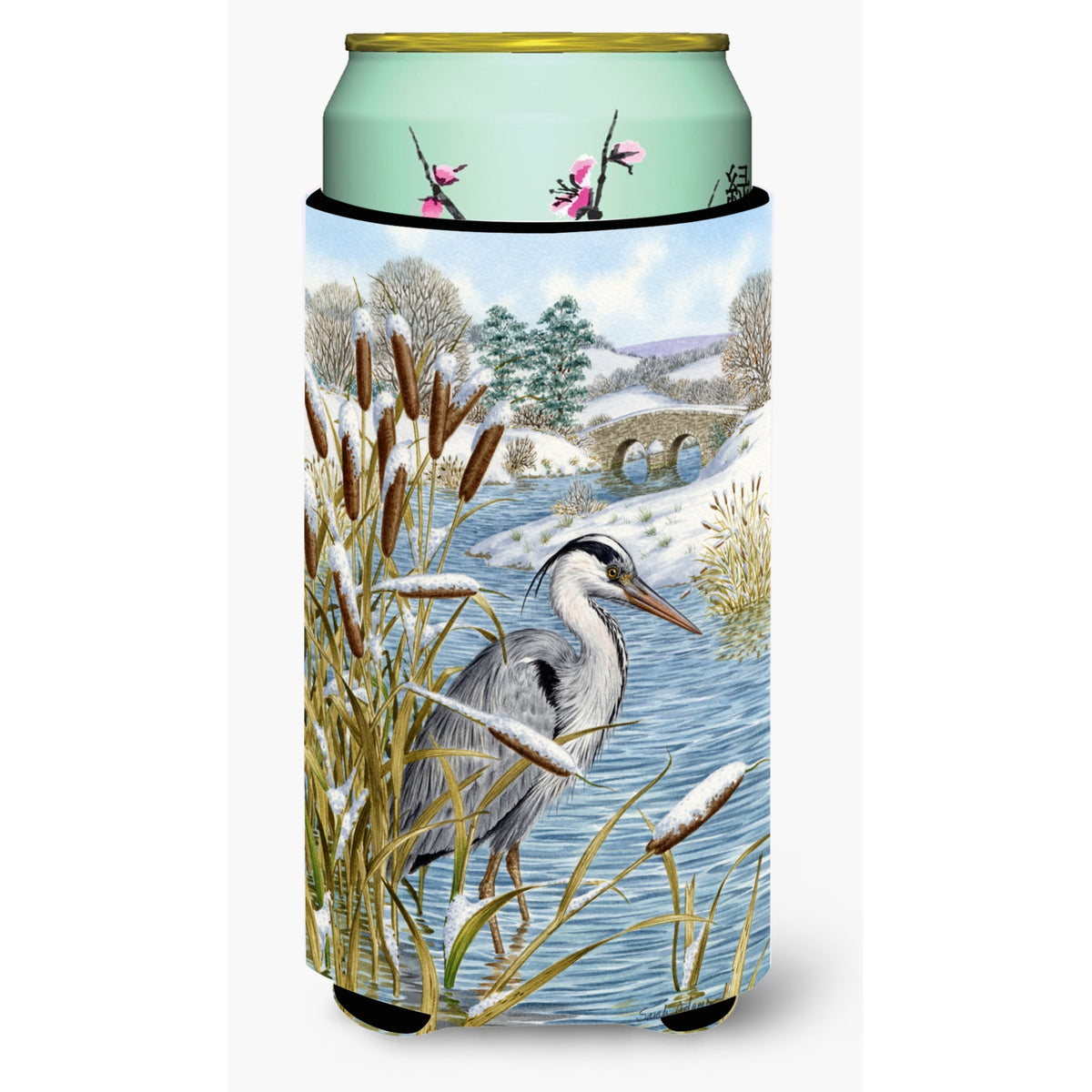 Caroline'S Treasures Blue Heron Tall Boy Koozie Hugger, Multicolor