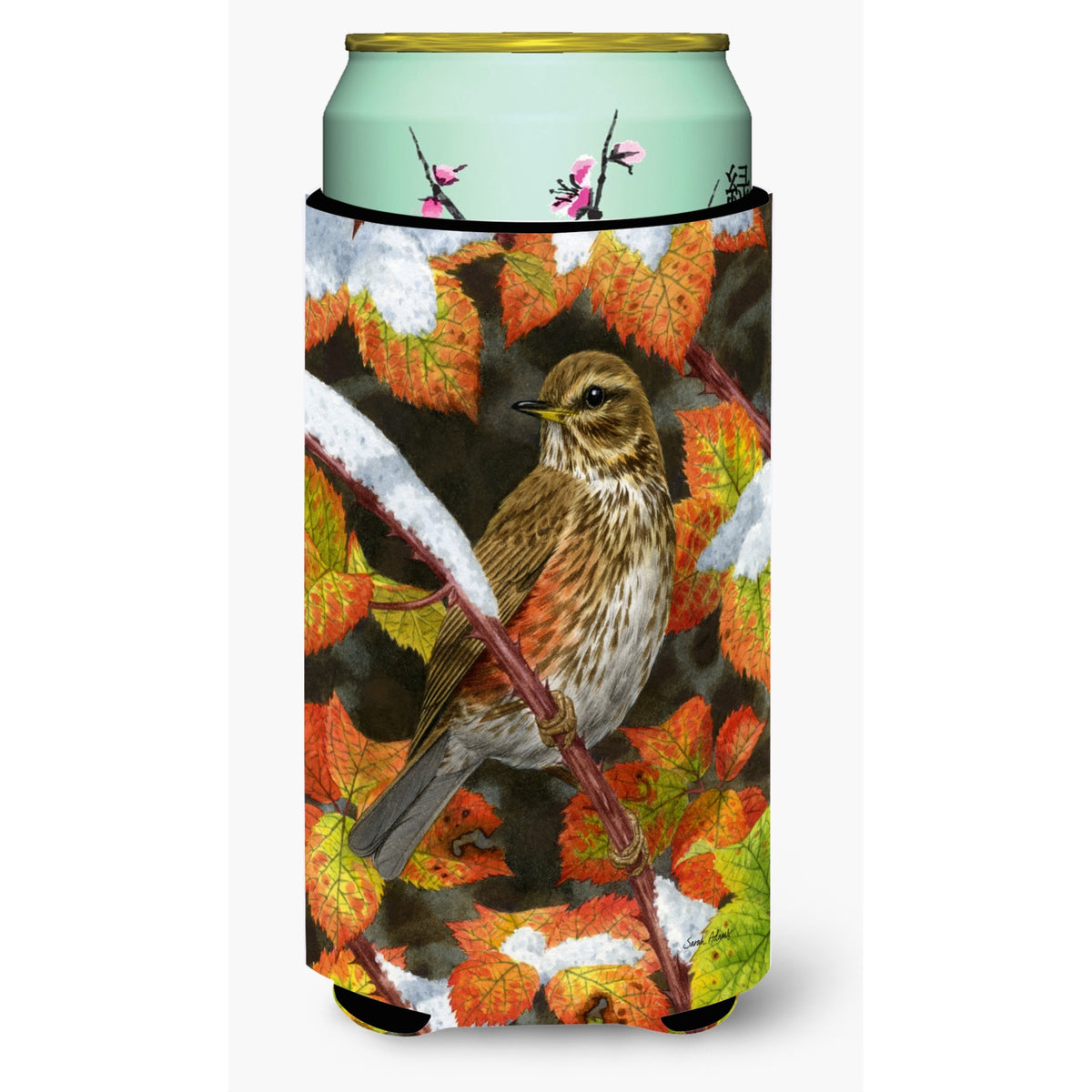 Caroline'S Treasures Redwing Tall Boy Koozie Hugger, Multicolor