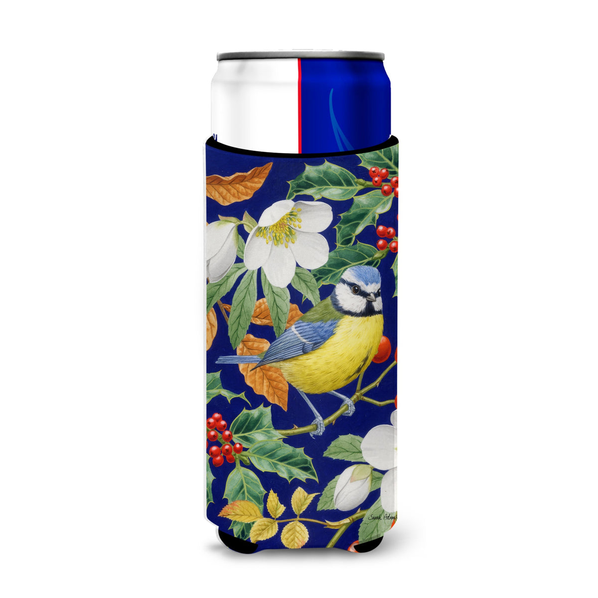 Caroline'S Treasures Eurasian Blue Tit Michelob Ultra Koozies For Slim Cans, Multicolor
