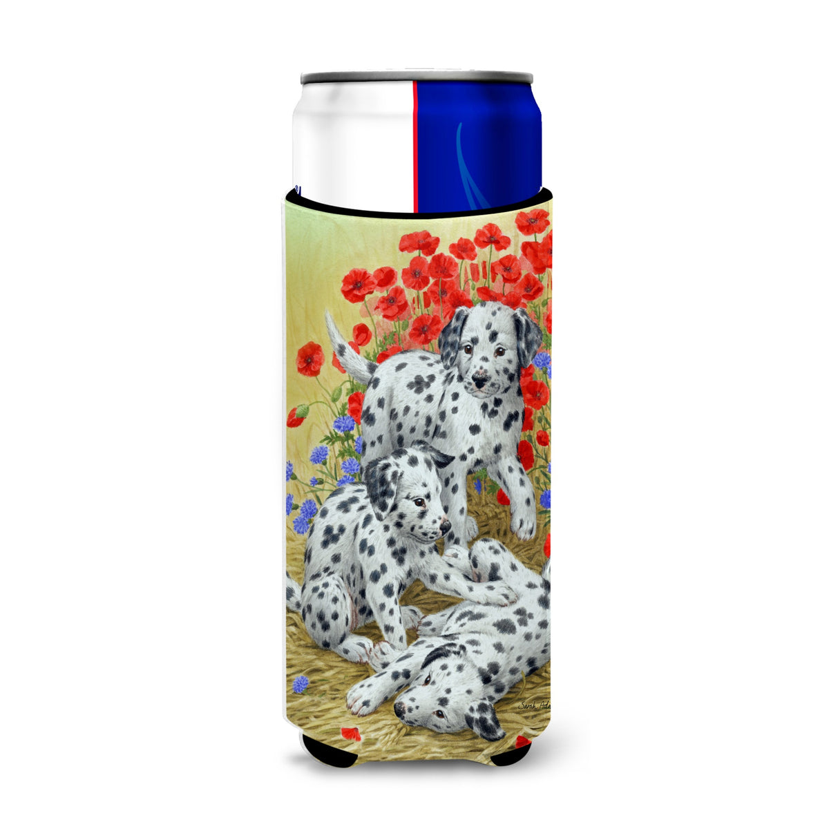 Caroline'S Treasures Dalmatian Pups Michelob Ultra Koozies For Slim Cans, Multicolor