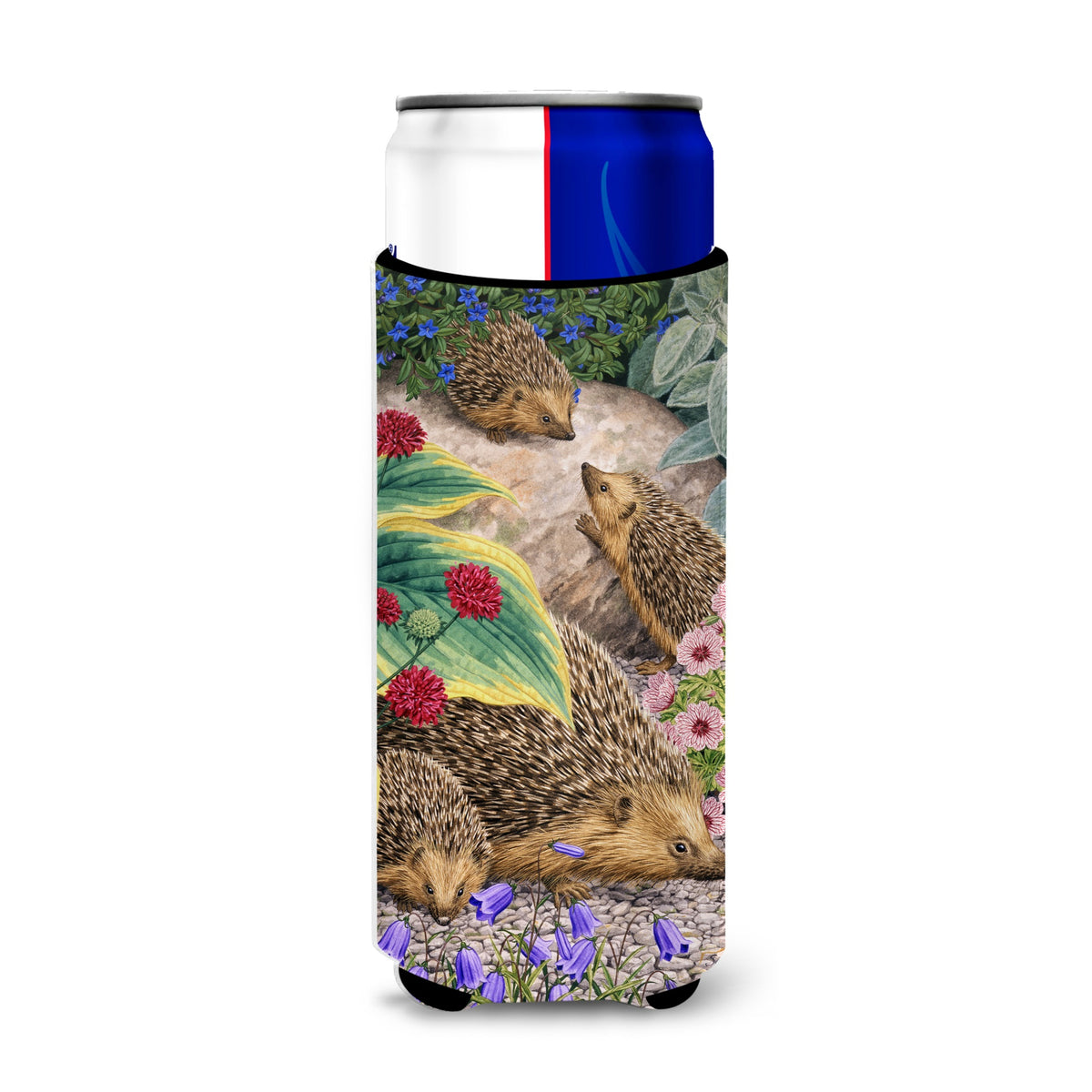 Caroline'S Treasures Hedgehogs Michelob Ultra Koozies For Slim Cans, Multicolor