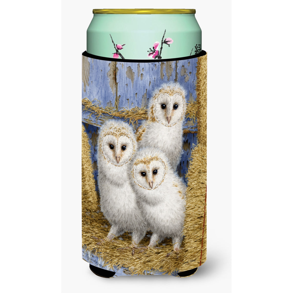 Caroline'S Treasures Barn Owl Chicks Tall Boy Koozie Hugger, Multicolor