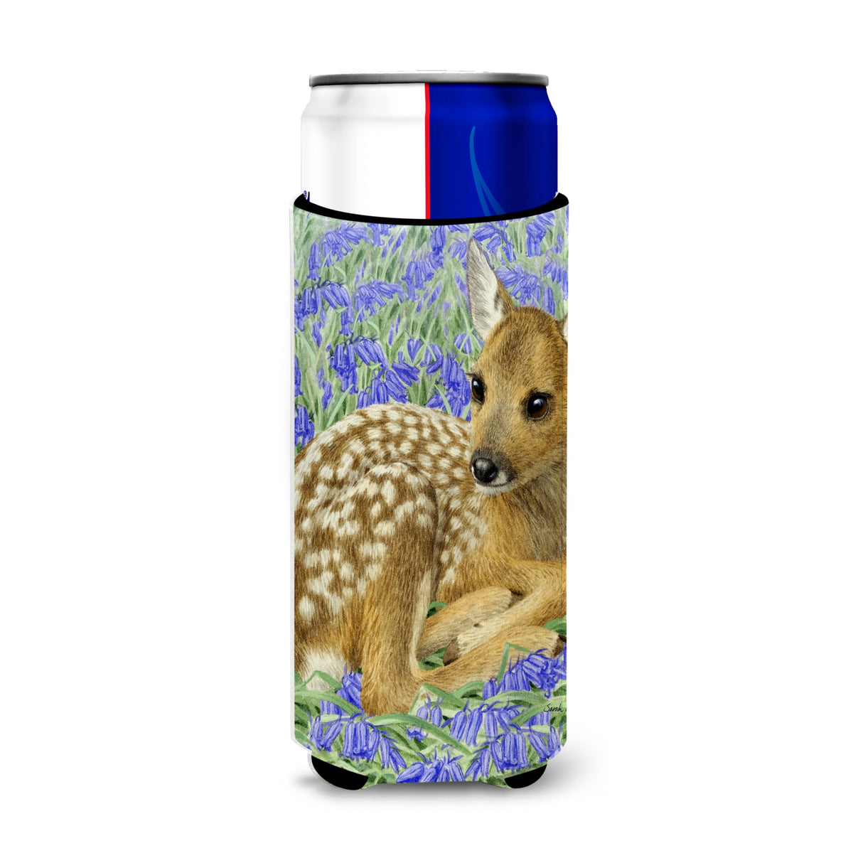 Caroline'S Treasures Deer Fawn Michelob Ultra Koozies For Slim Cans, Multicolor